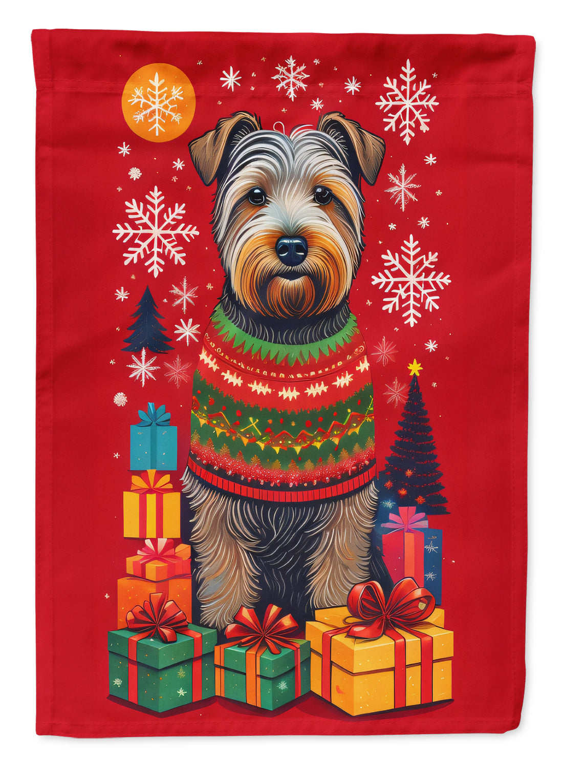 Caroline's Treasures Glen of Imaal Terrier Holiday Christmas Garden Flag Mailbox Decorative Yard Banner Outside Patio Artwork for Flower Beds, Garden Size, Multicolor