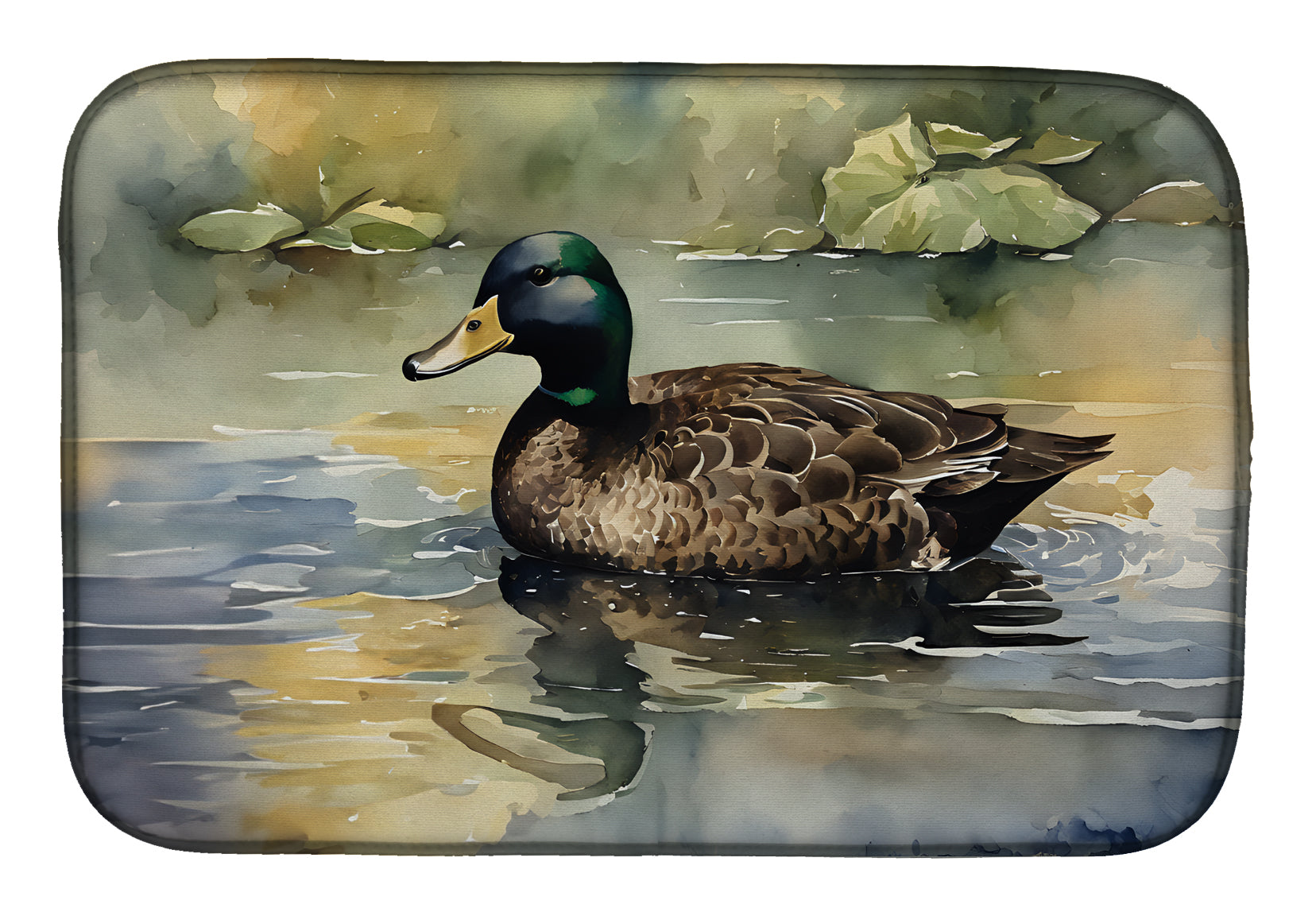 Caroline's Treasures American Black Duck Dish Drying Mat