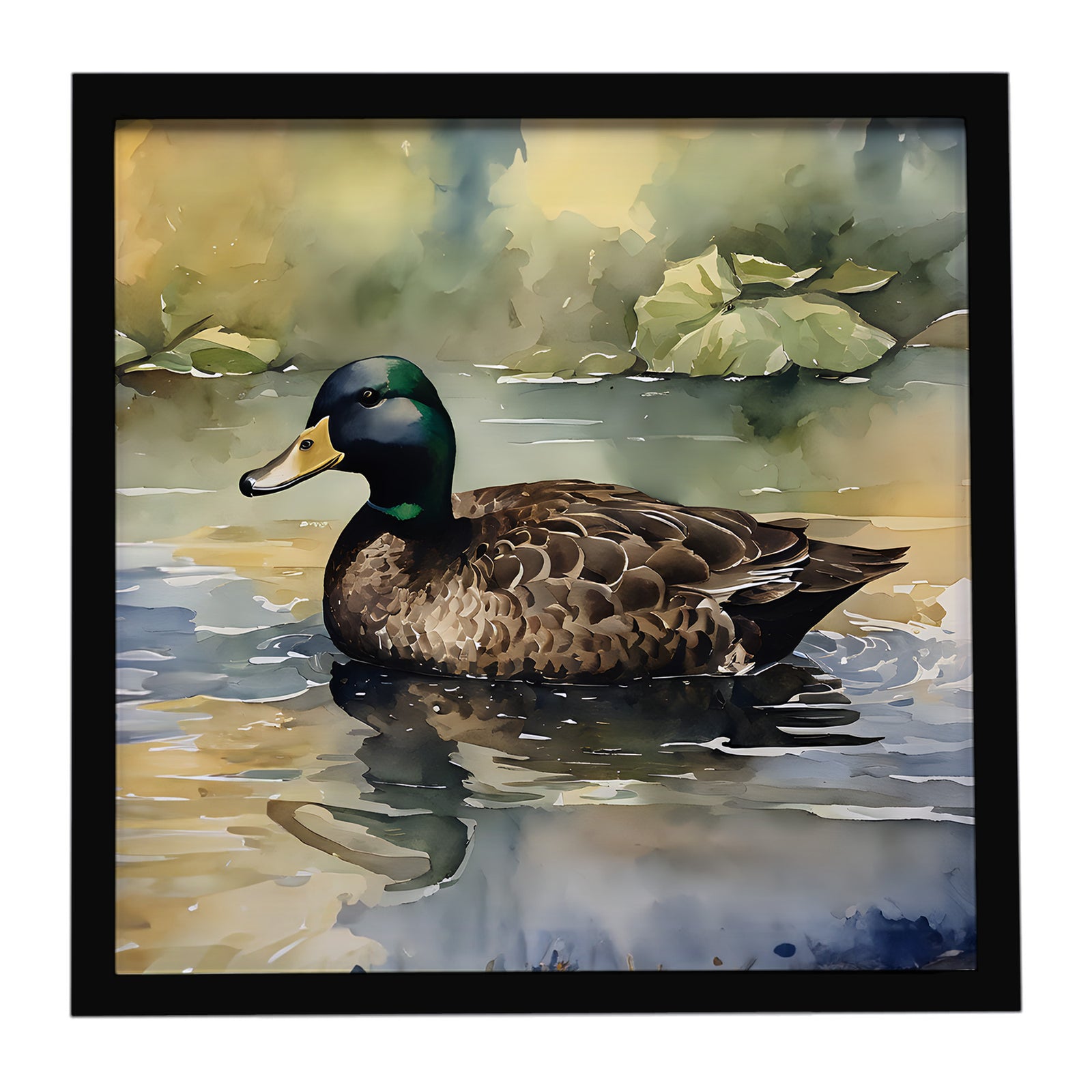 Caroline's Treasures American Black Duck Framed Metal Print