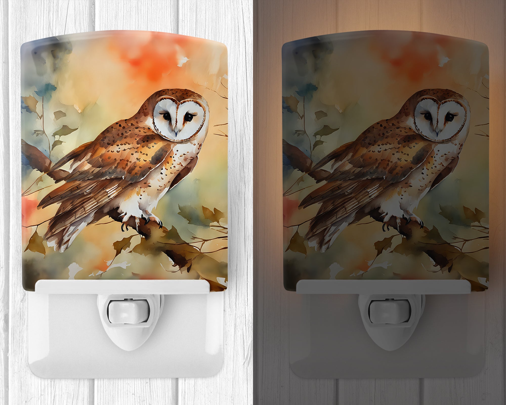 Buy this Barn Owl Ceramic Night Light