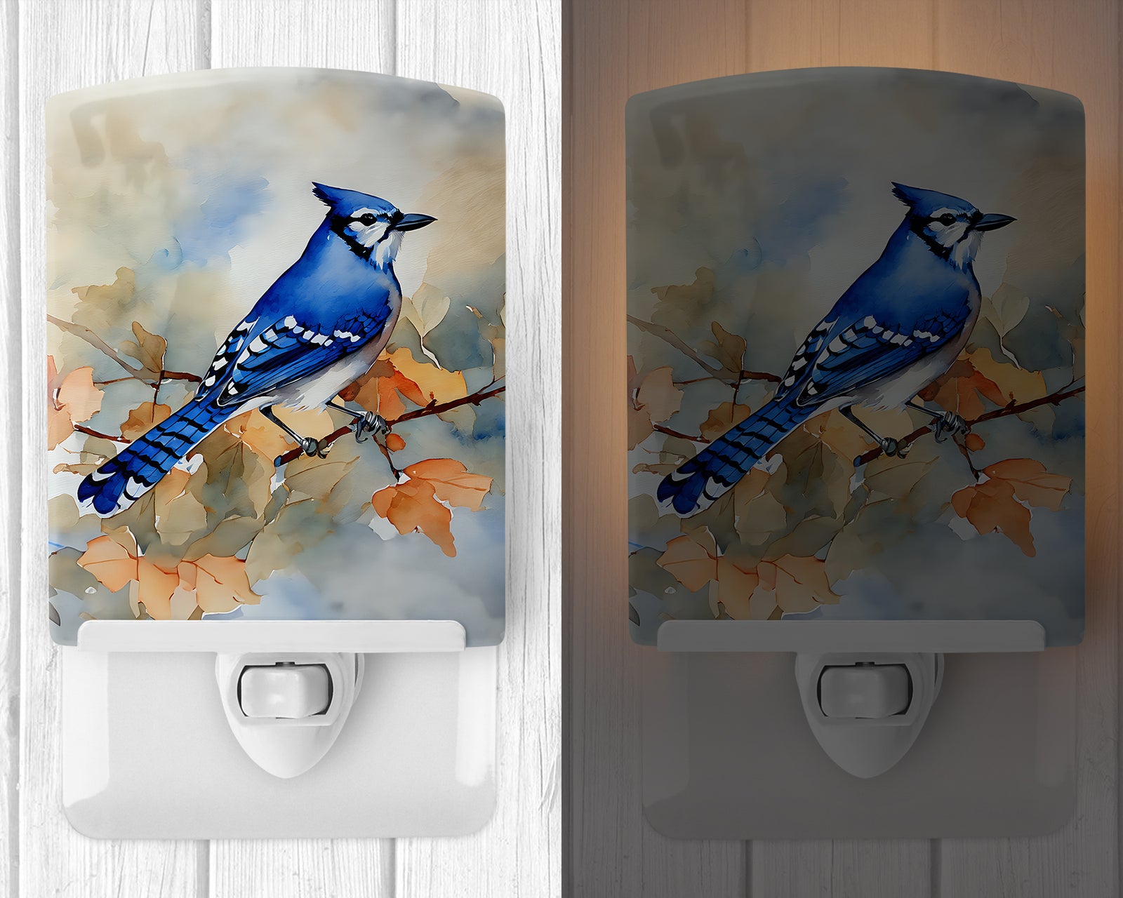 Caroline's Treasures Blue Jay Ceramic Night Light