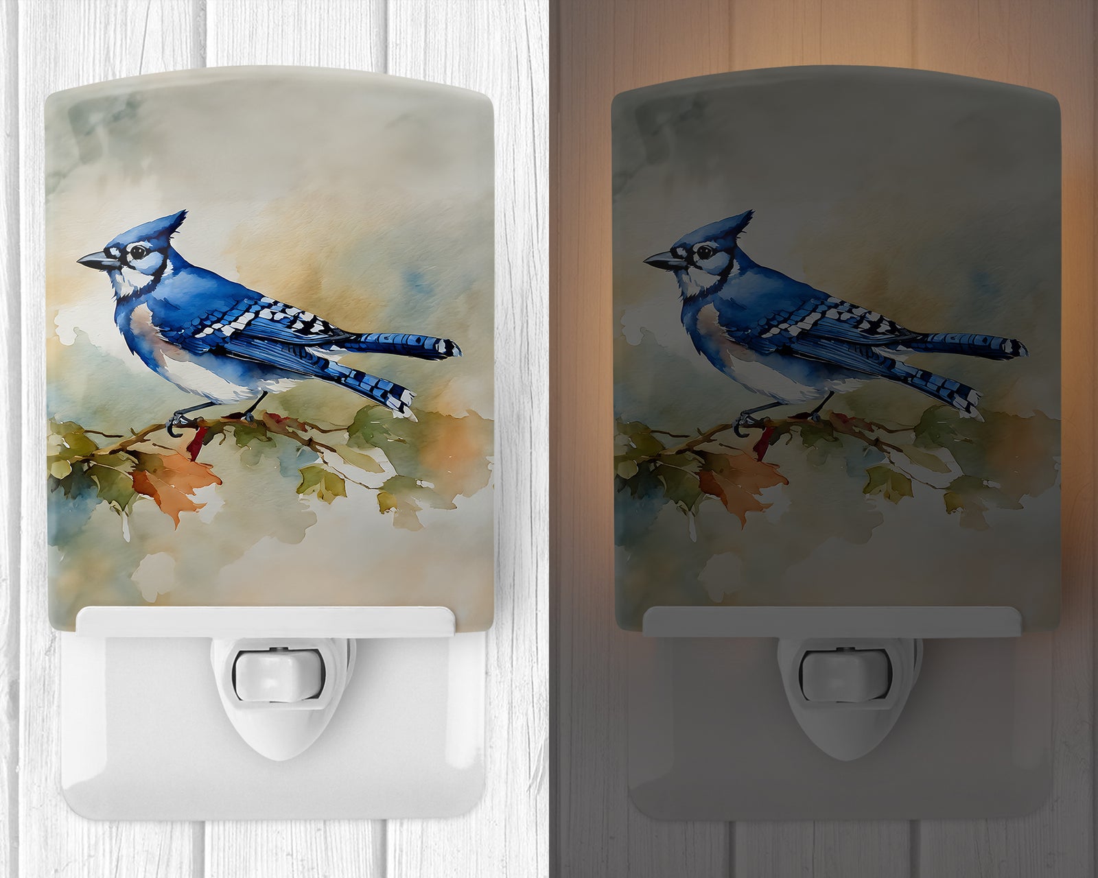 Caroline's Treasures Blue Jay Ceramic Night Light