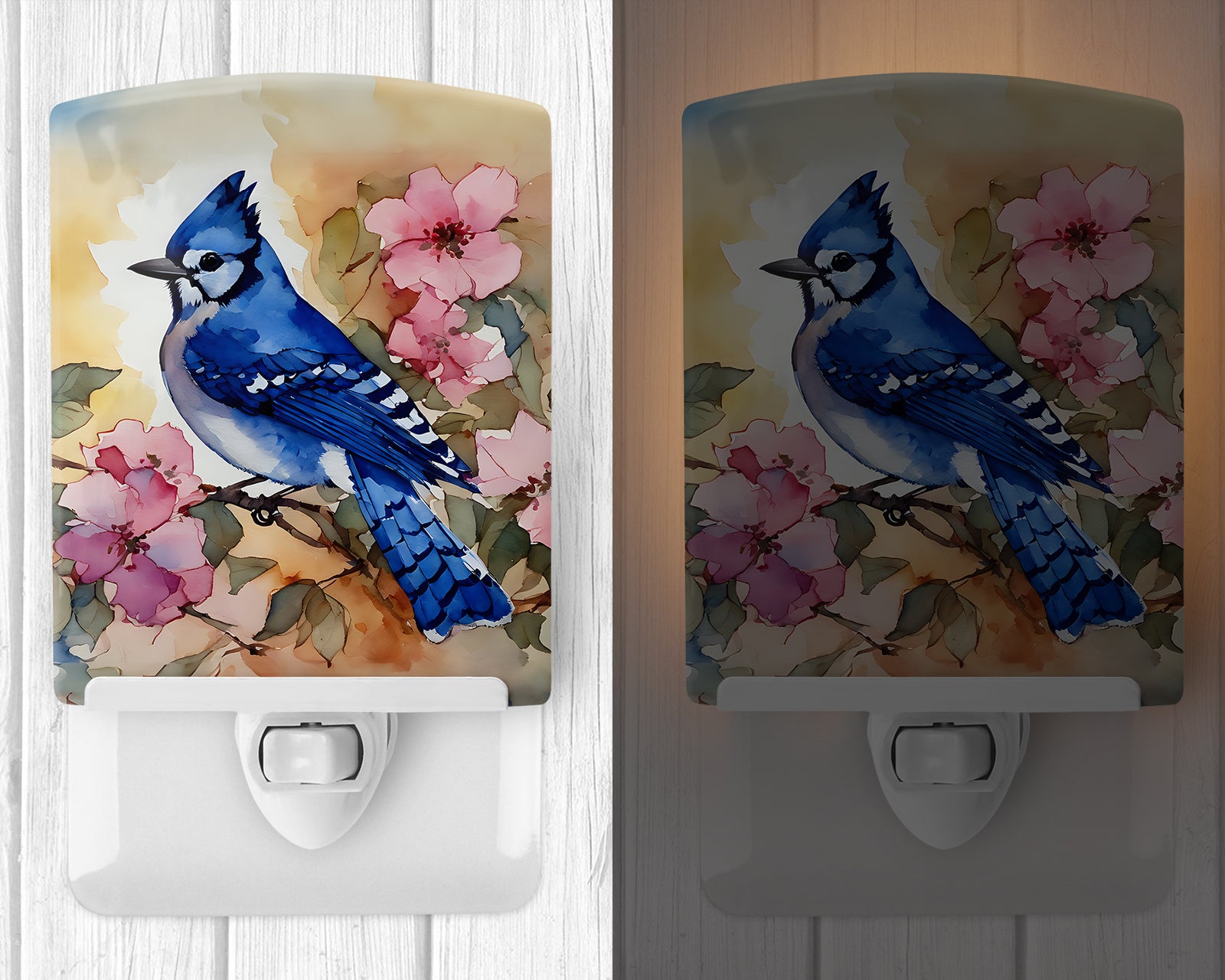 Caroline's Treasures Blue Jay Ceramic Night Light