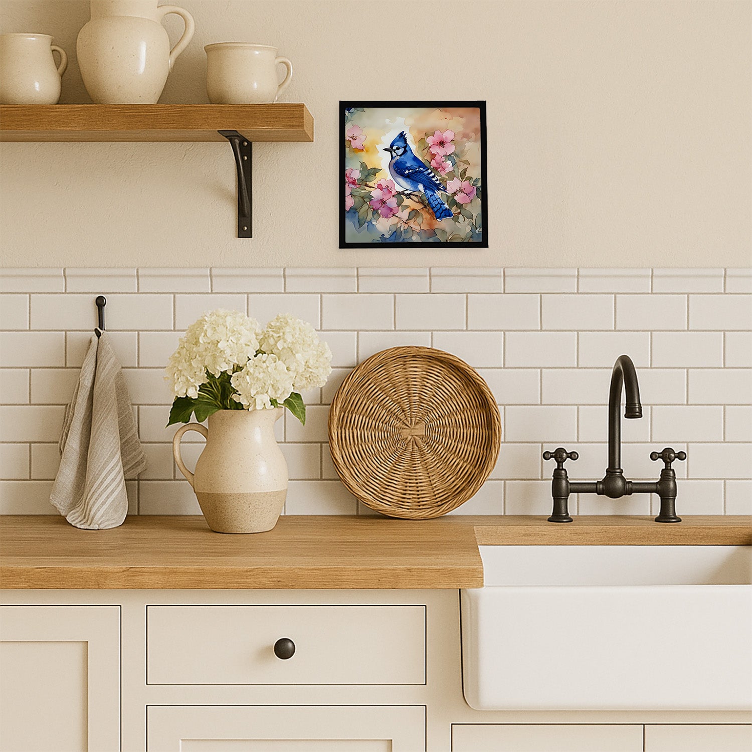 Caroline's Treasures Blue Jay Framed Metal Print