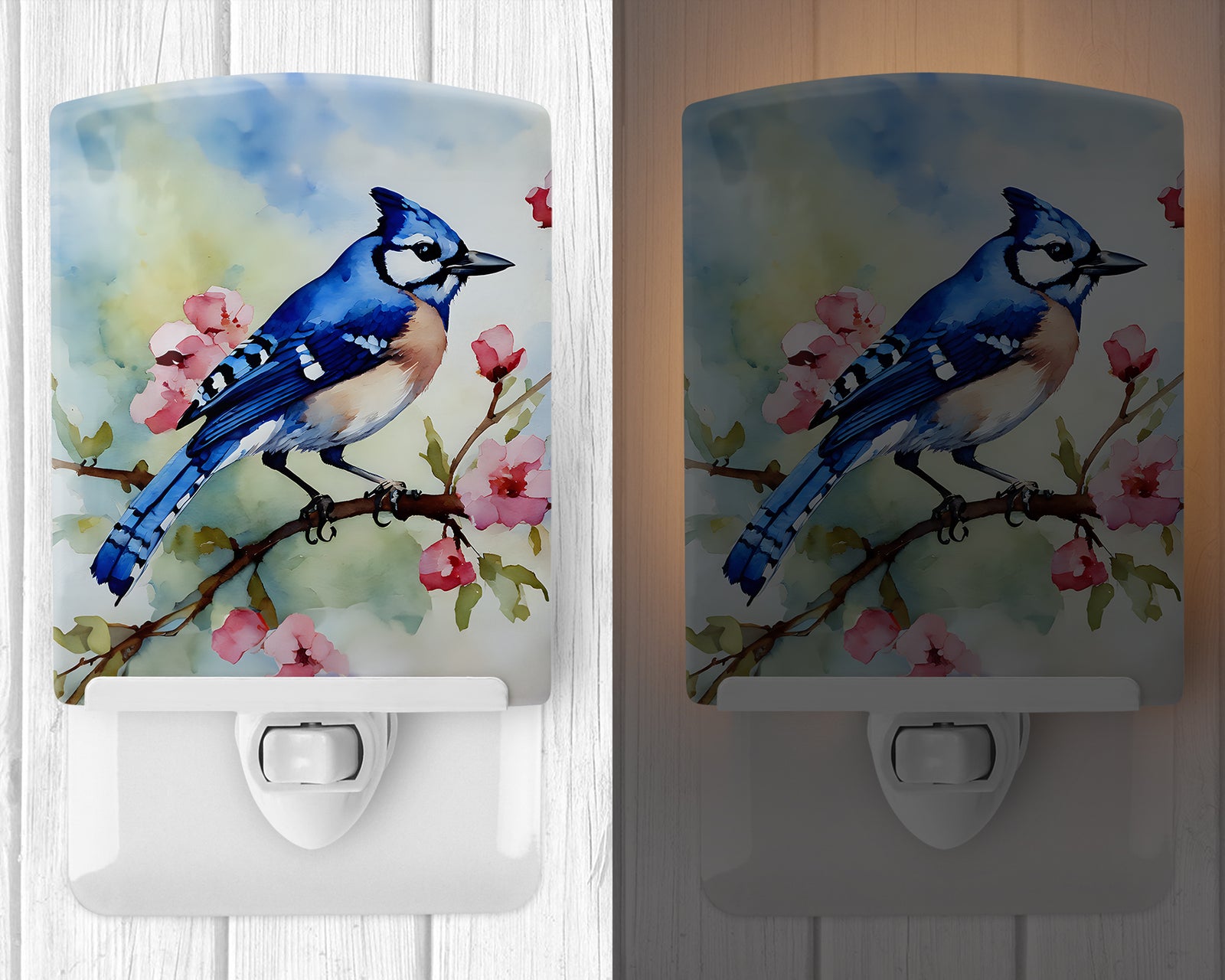 Caroline's Treasures Blue Jay Ceramic Night Light