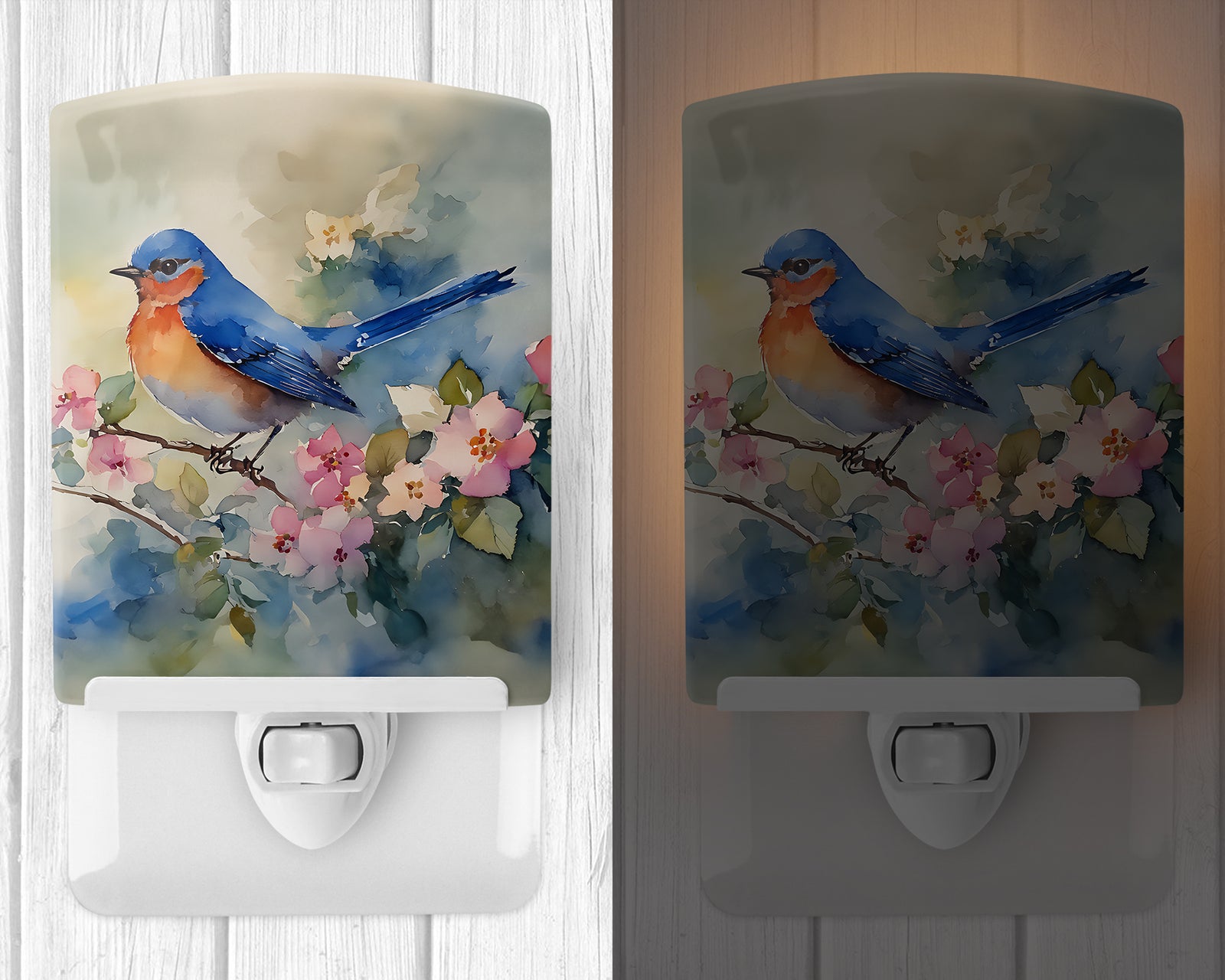 Caroline's Treasures Bluebird Ceramic Night Light