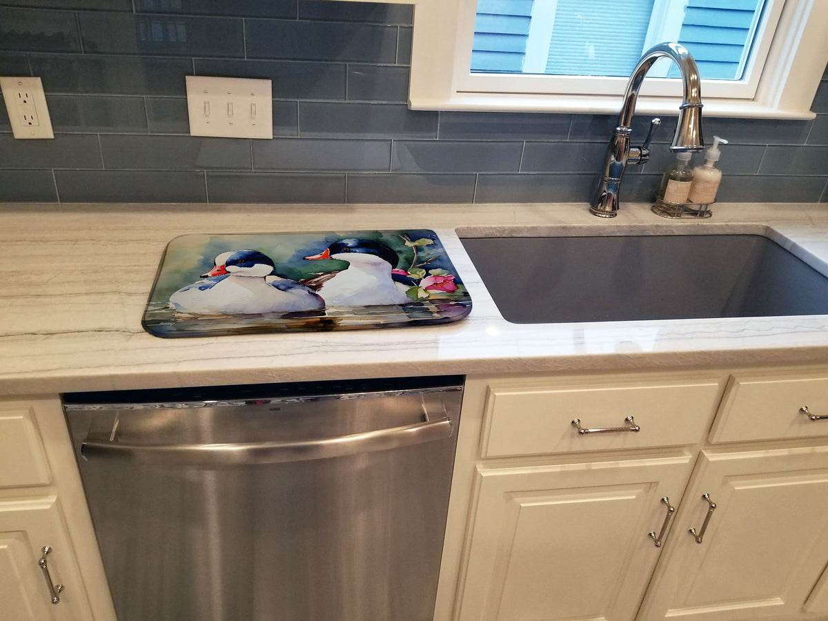 Caroline's Treasures Bufflehead Dish Drying Mat