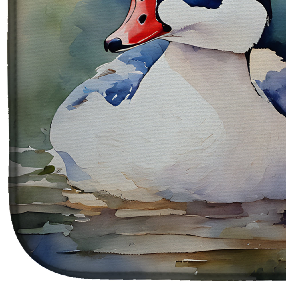 Caroline's Treasures Bufflehead Dish Drying Mat