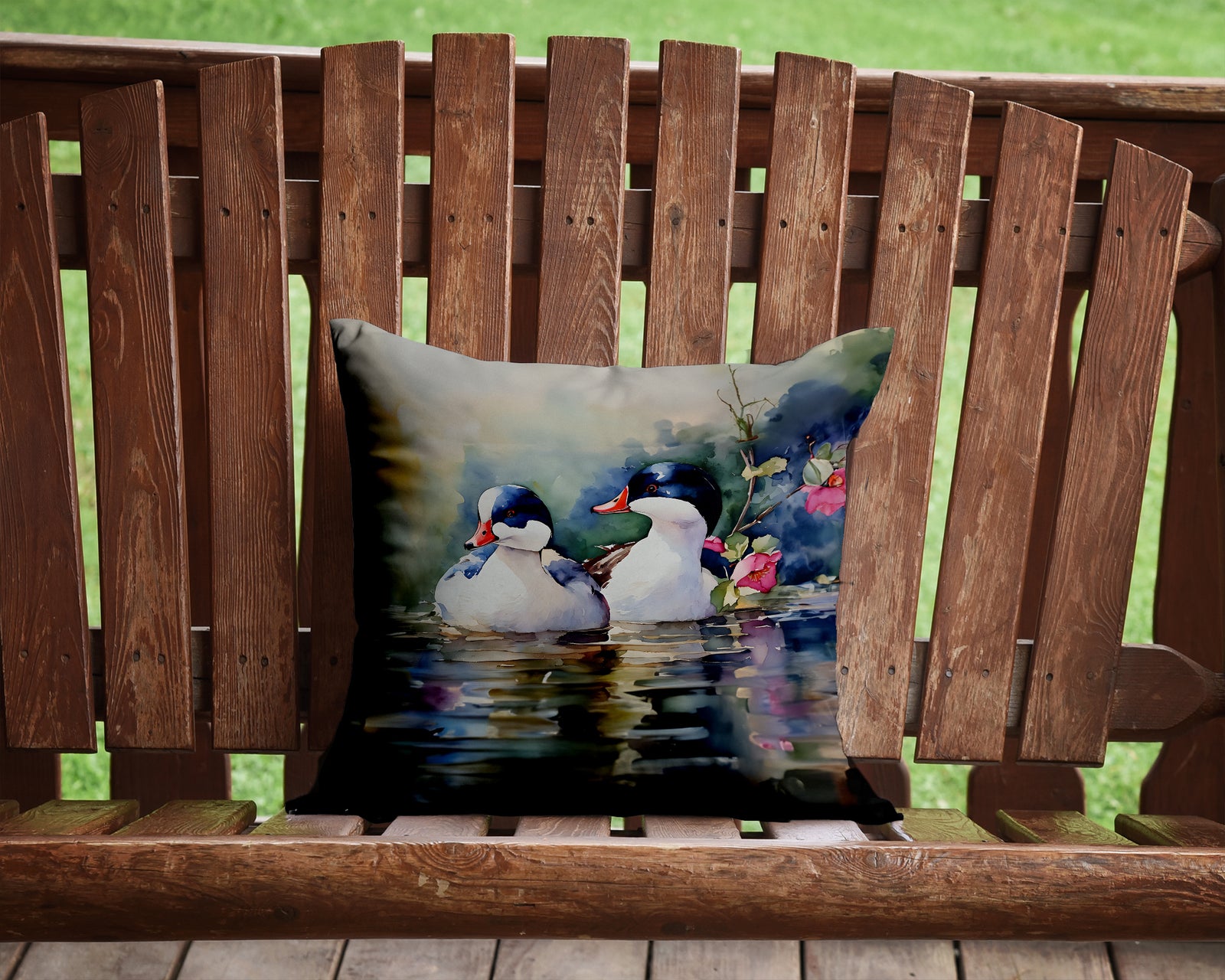 Caroline's Treasures Bufflehead Throw Pillow - 14x14 Decorative Pillow – Art for Your Home & Patio
