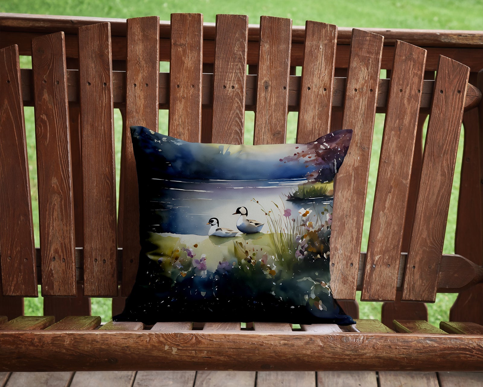 Caroline's Treasures Bufflehead Throw Pillow - 14x14 Decorative Pillow – Art for Your Home & Patio