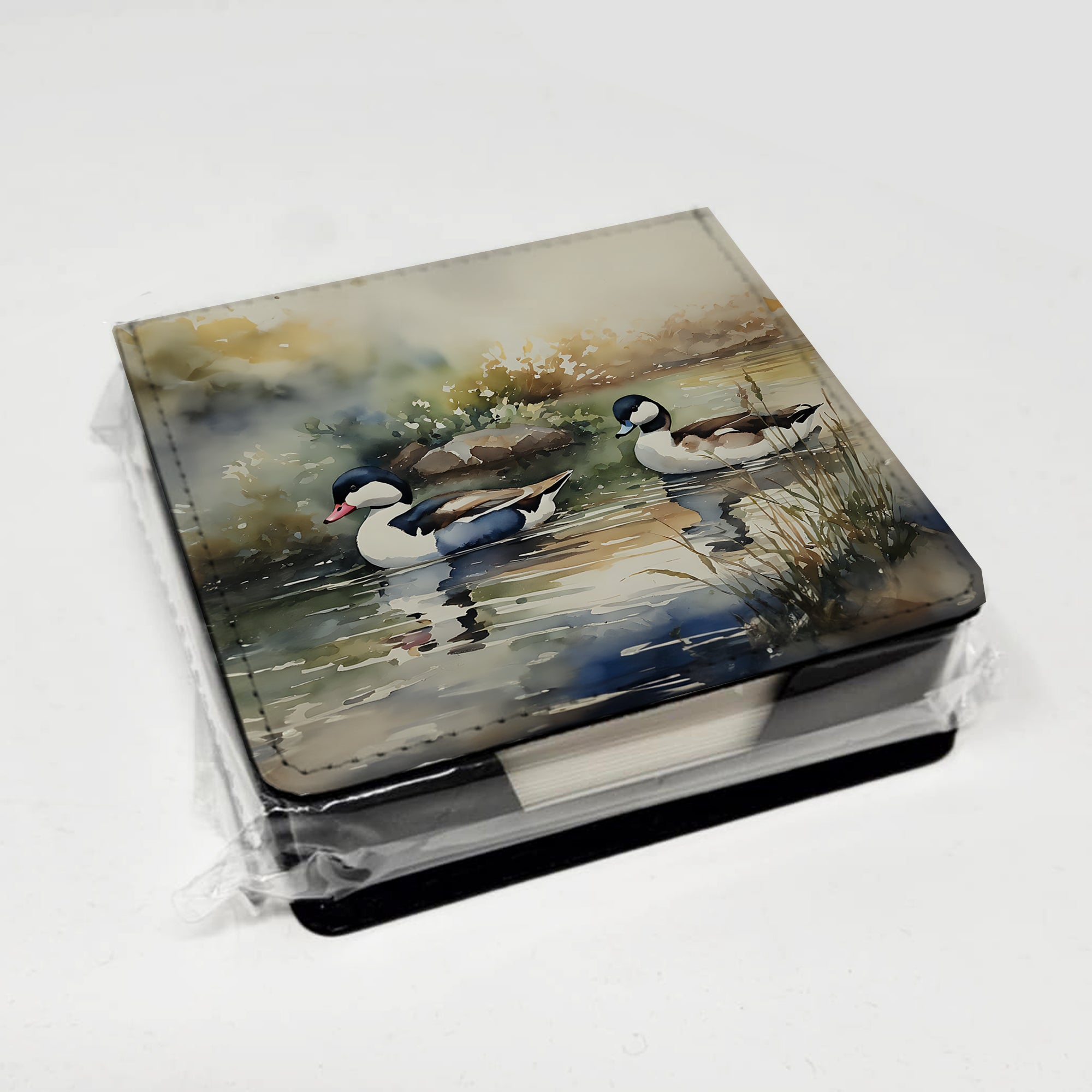 Caroline's Treasures Bufflehead PU Leather Note Paper Holder