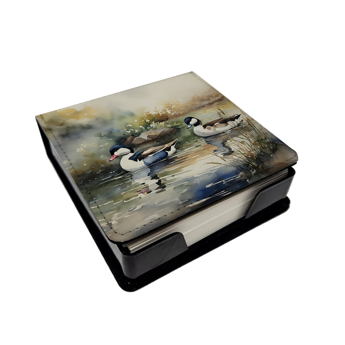 Caroline's Treasures Bufflehead PU Leather Note Paper Holder