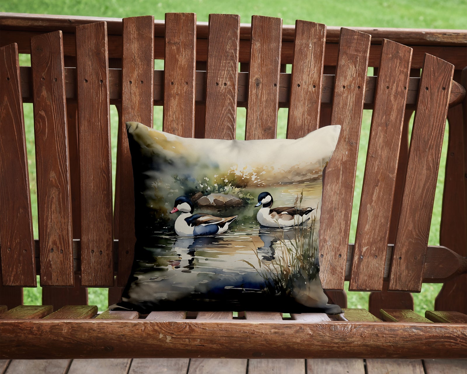 Caroline's Treasures Bufflehead Throw Pillow - 14x14 Decorative Pillow – Art for Your Home & Patio