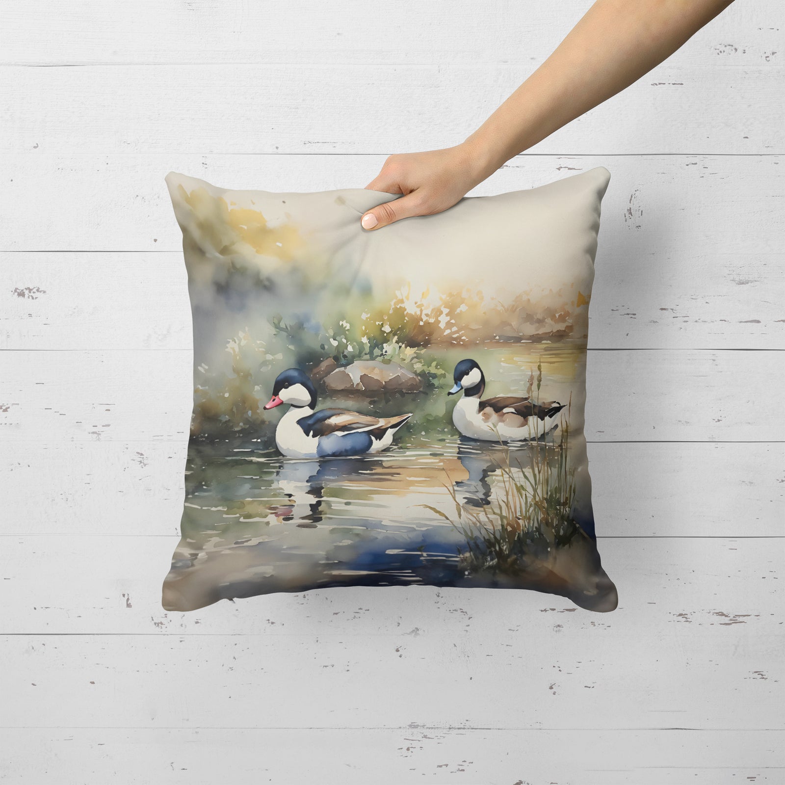 Caroline's Treasures Bufflehead Throw Pillow