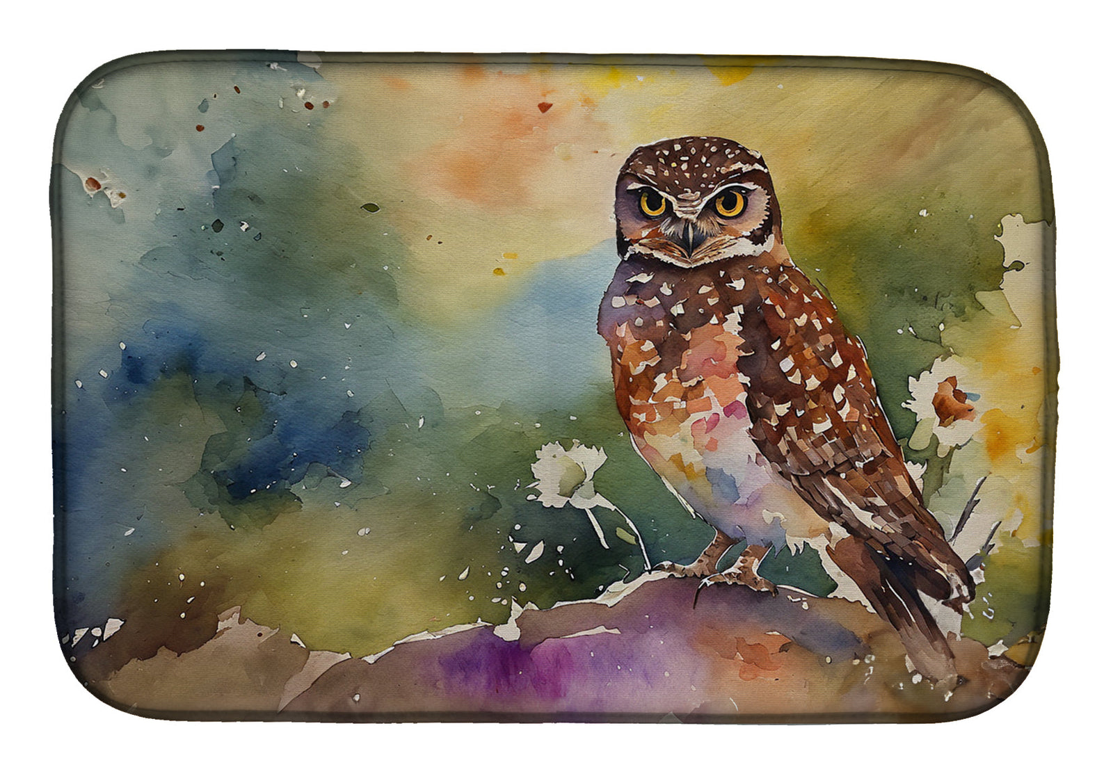 Caroline's Treasures Burrowing Owl Dish Drying Mat
