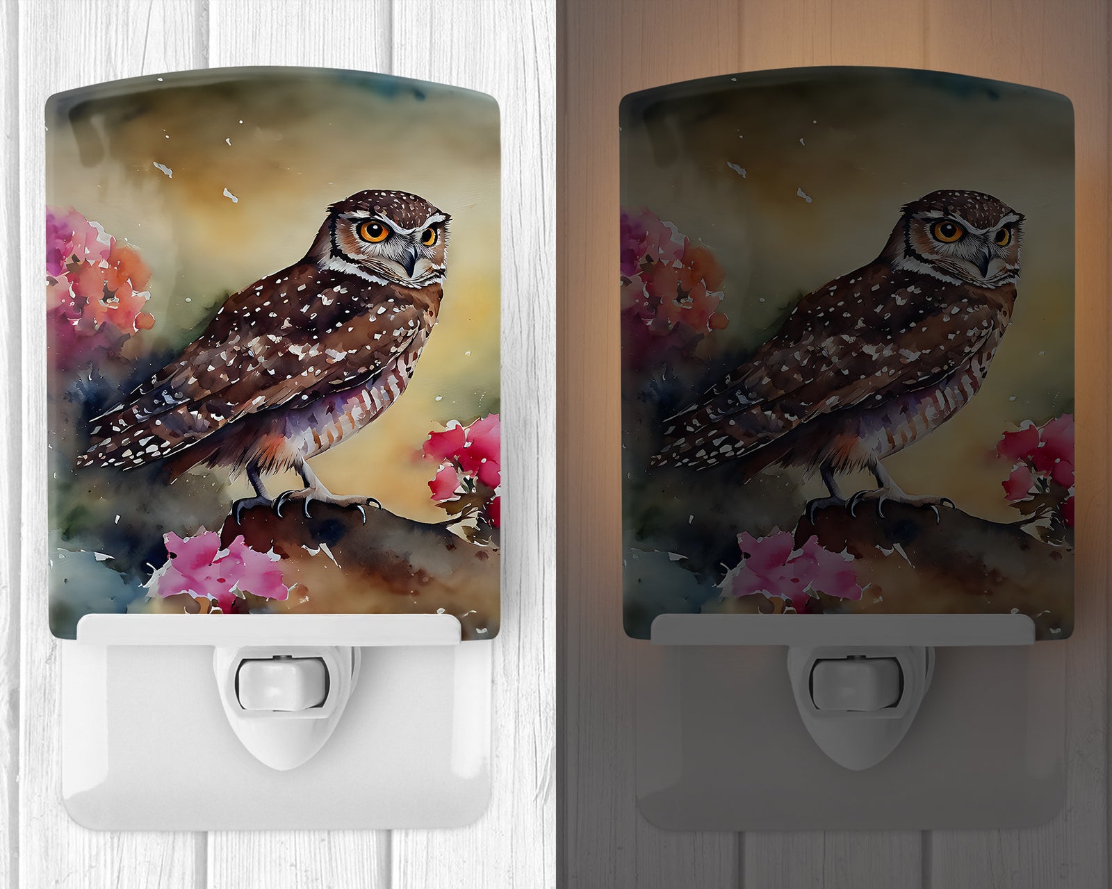 Caroline's Treasures Burrowing Owl Ceramic Night Light