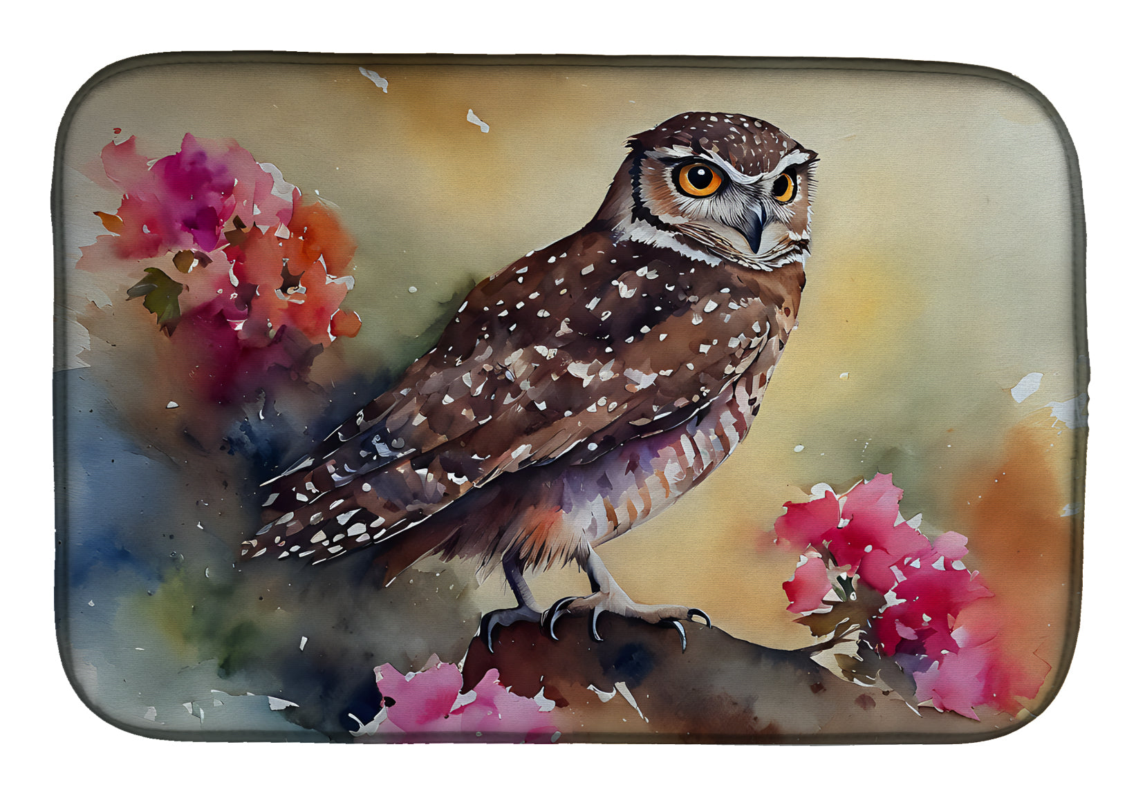 Caroline's Treasures Burrowing Owl Dish Drying Mat