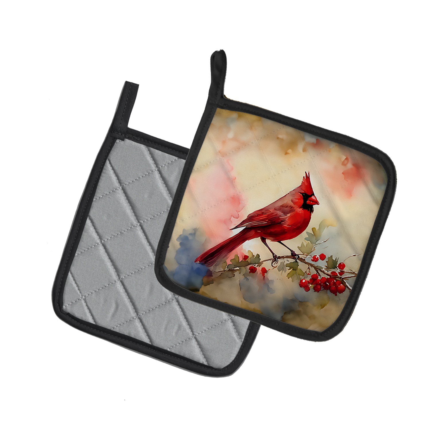 Caroline's Treasures Cardinal Pot Holders - Set of 2 Decorative Kitchen Helpers | Made in the USA