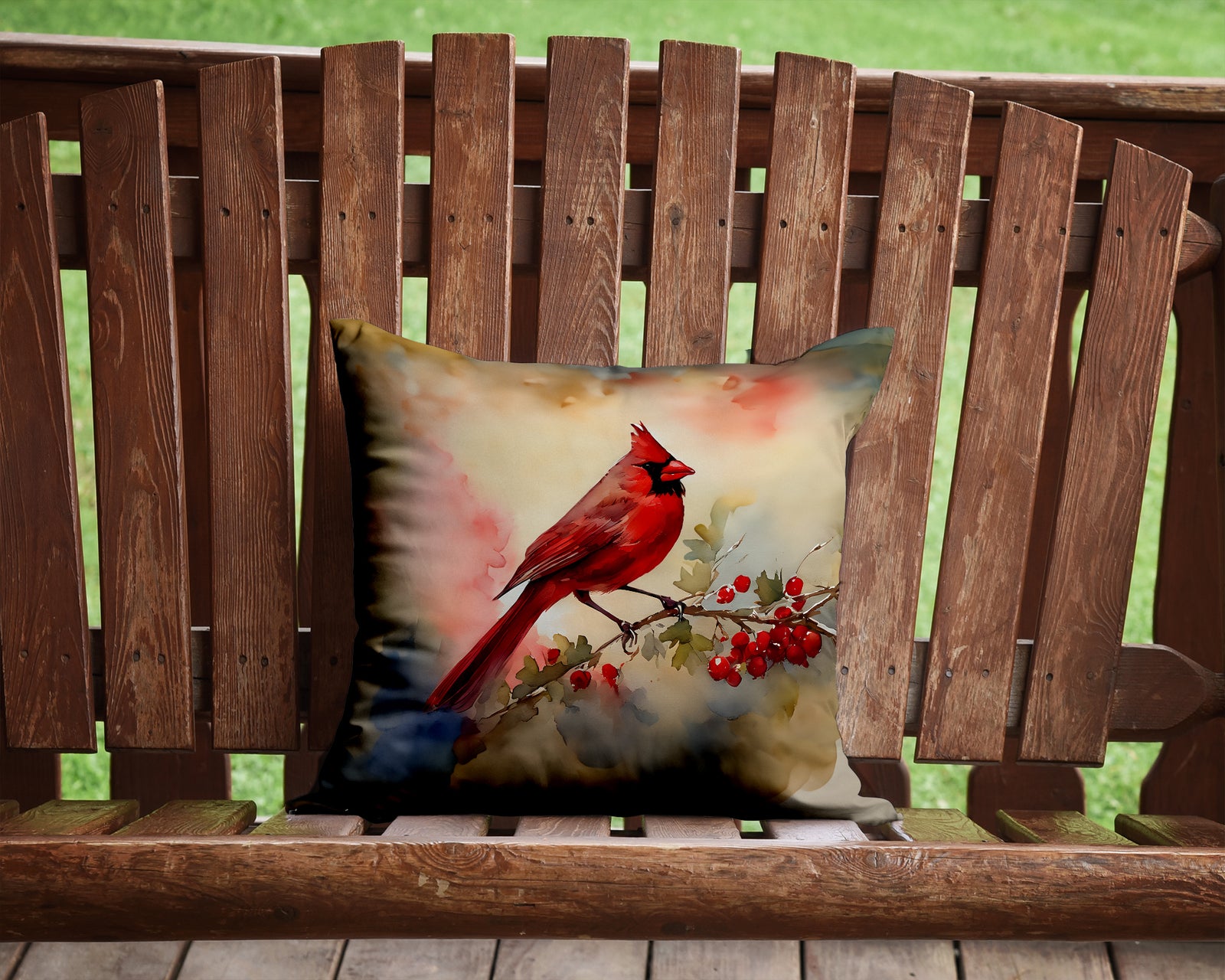 Caroline's Treasures Cardinal Throw Pillow - 14x14 Decorative Pillow – Art for Your Home & Patio