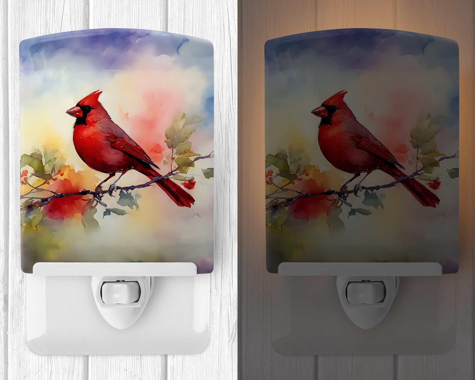 Caroline's Treasures Cardinal Ceramic Night Light