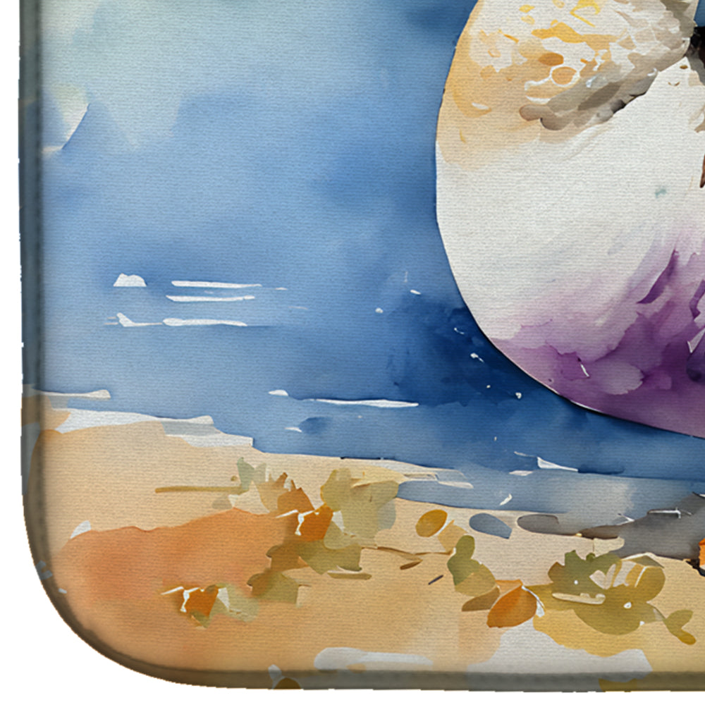 Caroline's Treasures Common Eider Duck Dish Drying Mat