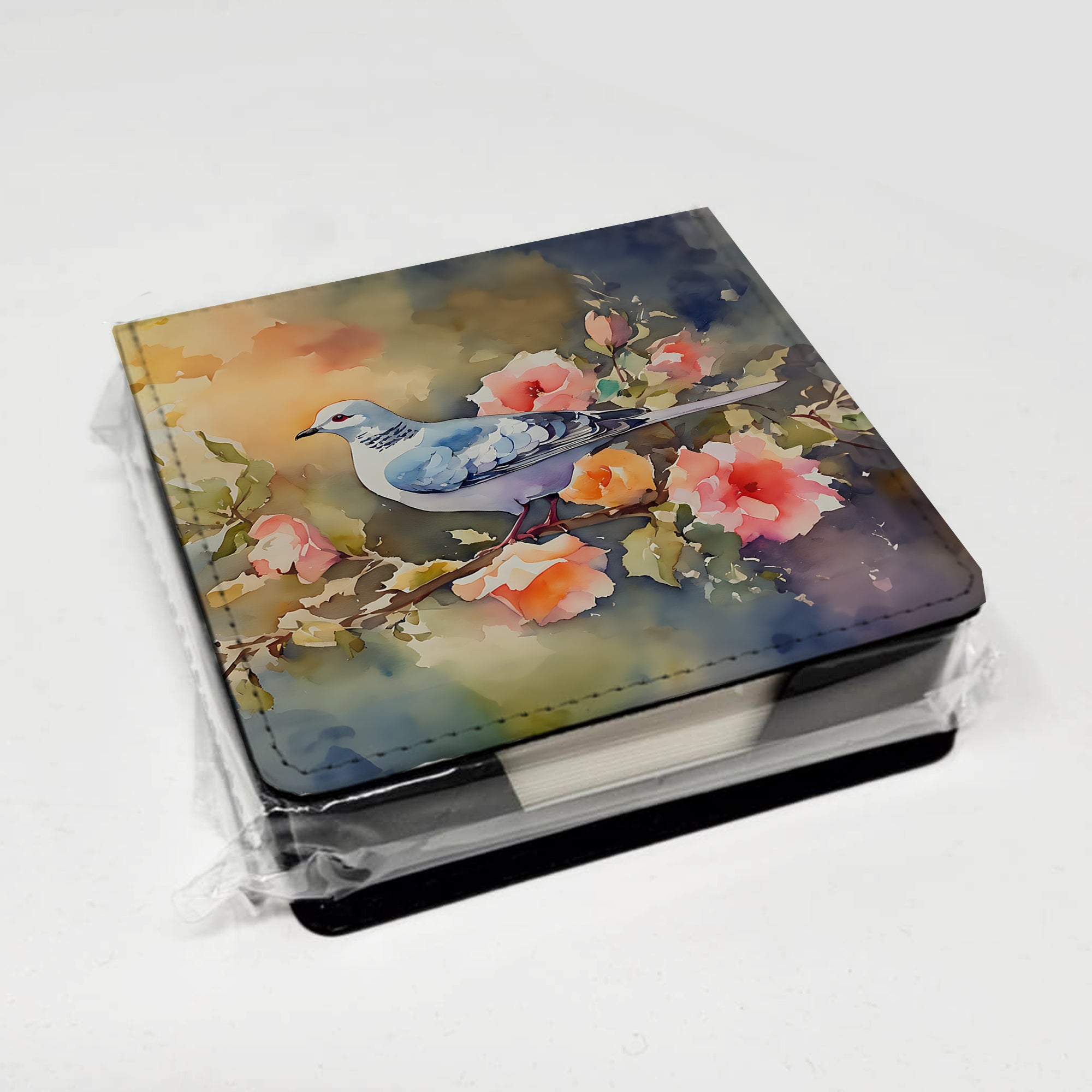 Caroline's Treasures Dove PU Leather Note Paper Holder