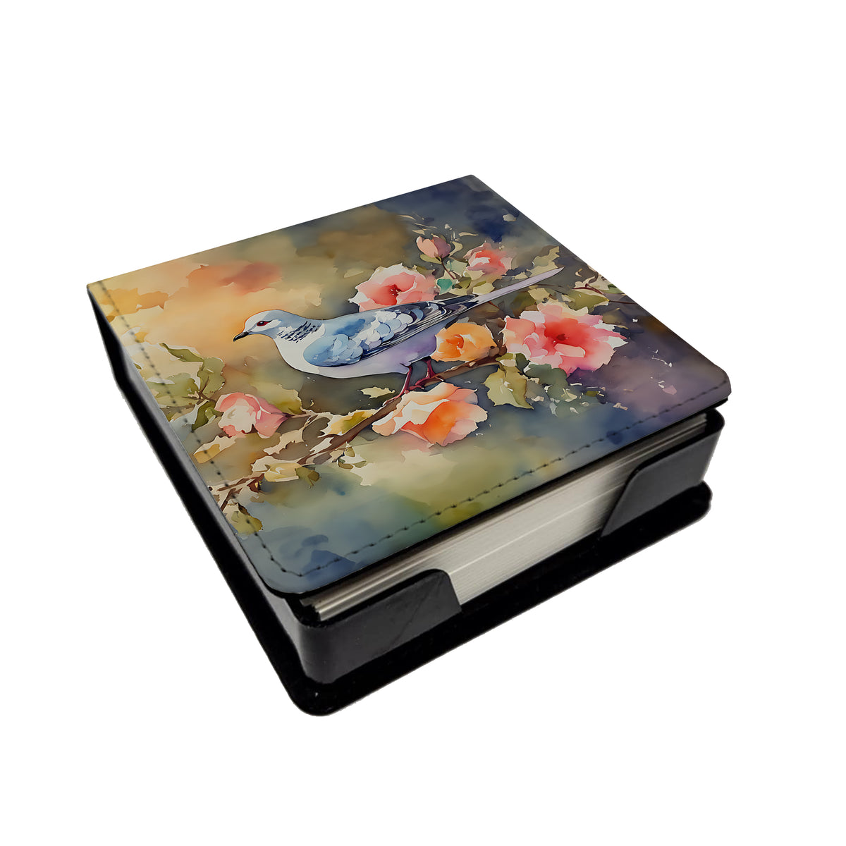 Caroline's Treasures Dove PU Leather Note Paper Holder