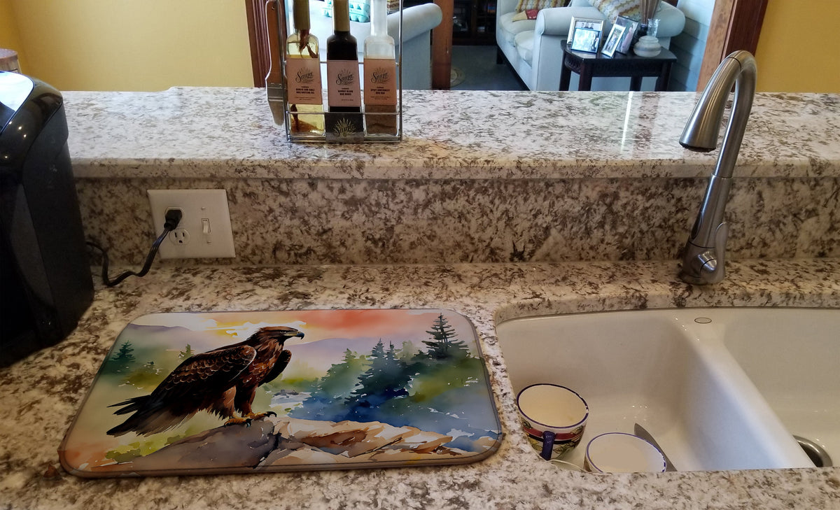Caroline's Treasures Eagle Dish Drying Mat