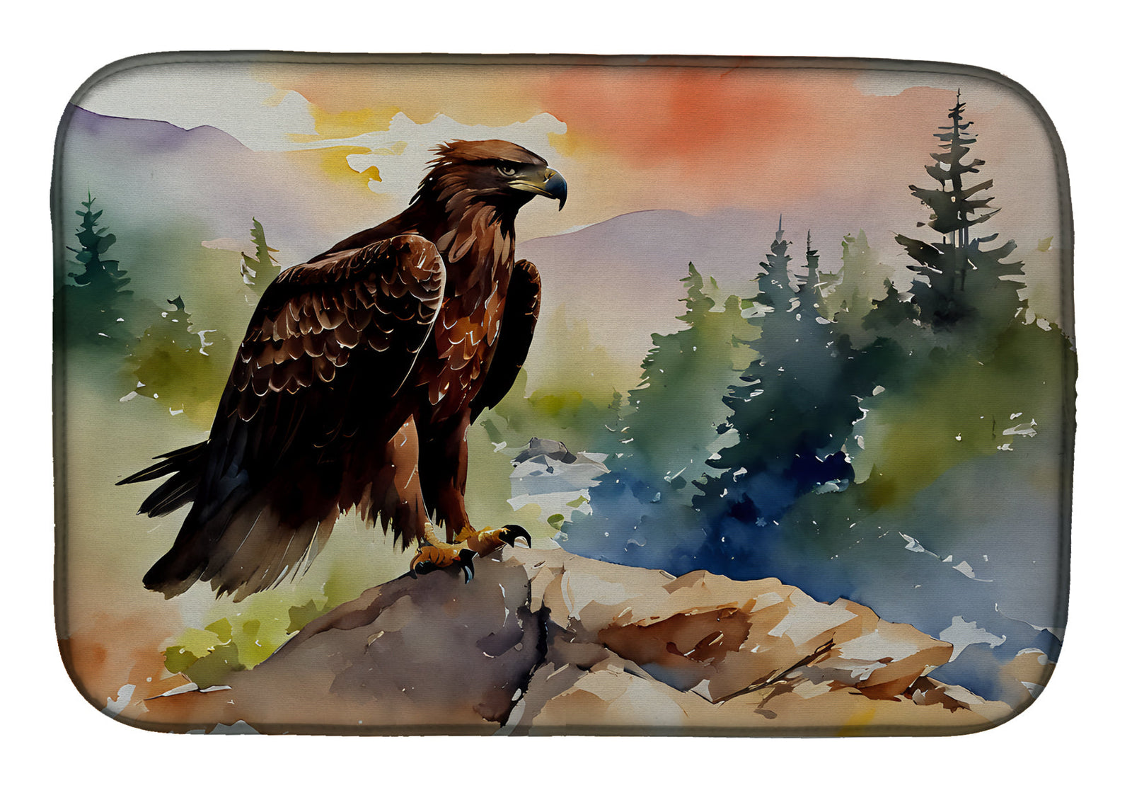 Caroline's Treasures Eagle Dish Drying Mat