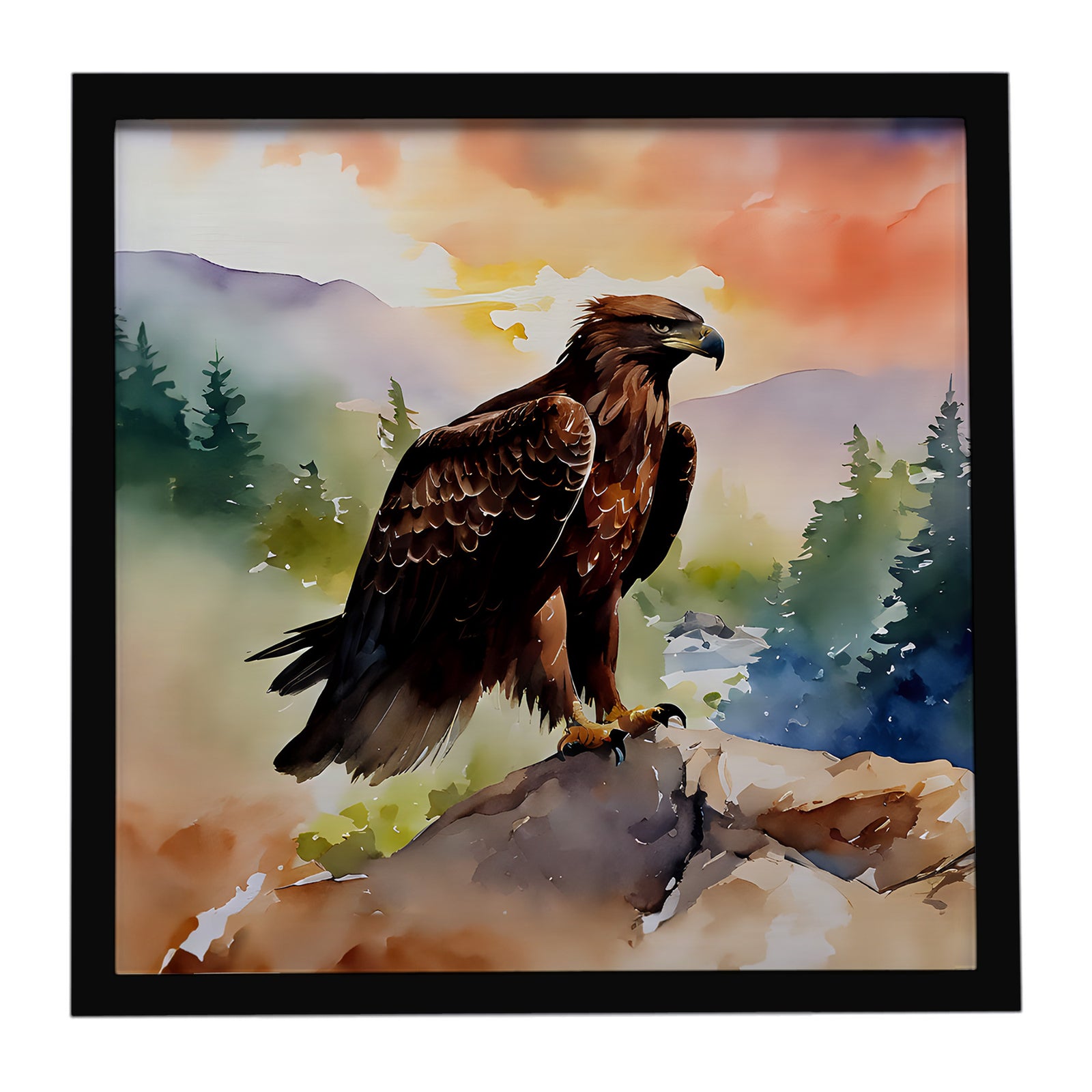 Caroline's Treasures Eagle Framed Metal Print