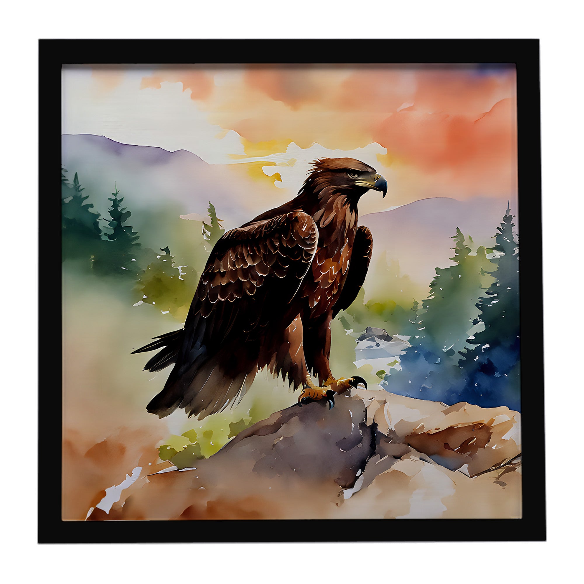 Caroline's Treasures Eagle Framed Metal Print