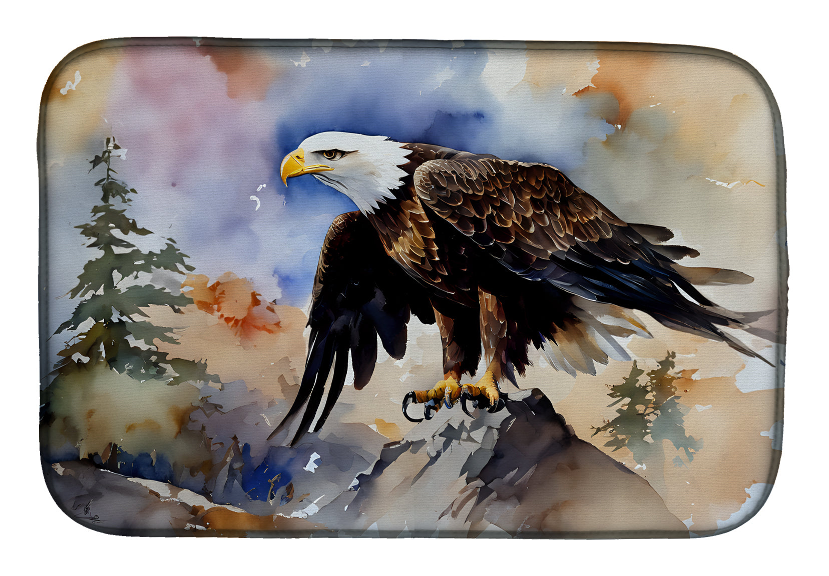 Caroline's Treasures Eagle Dish Drying Mat
