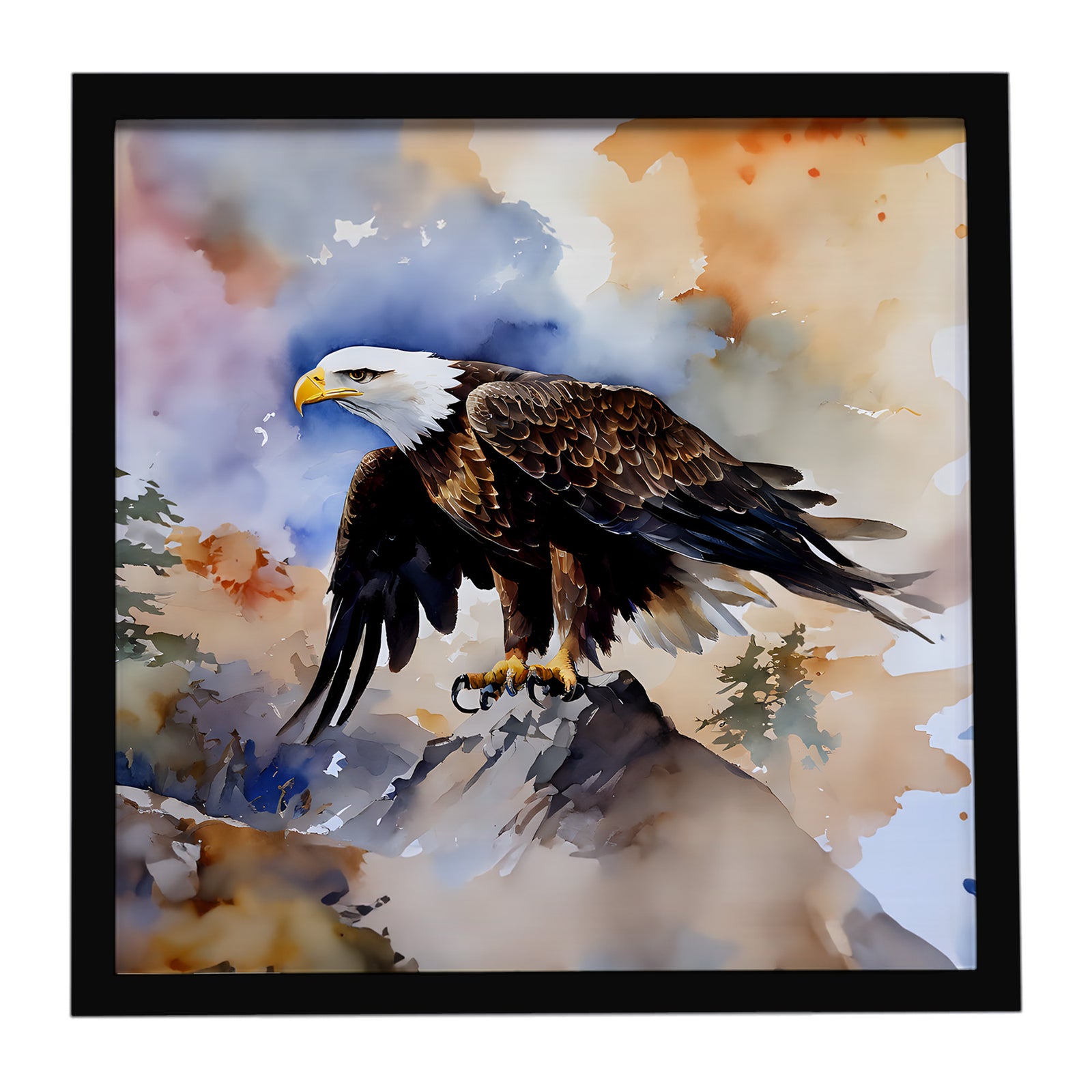 Caroline's Treasures Eagle Framed Metal Print