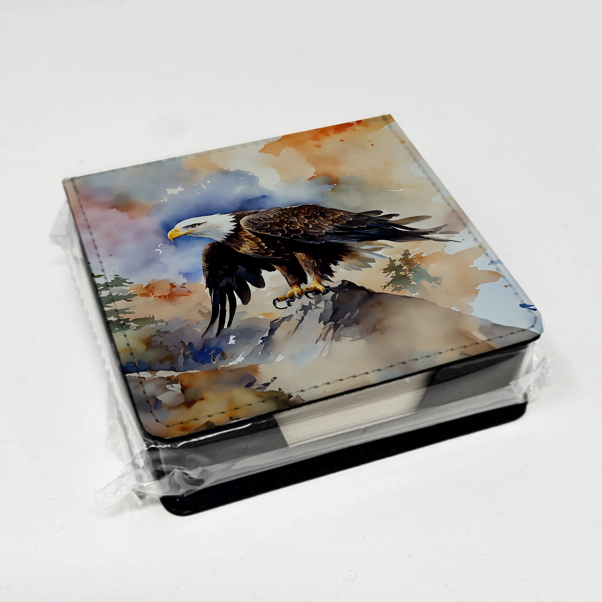 Caroline's Treasures Eagle PU Leather Note Paper Holder