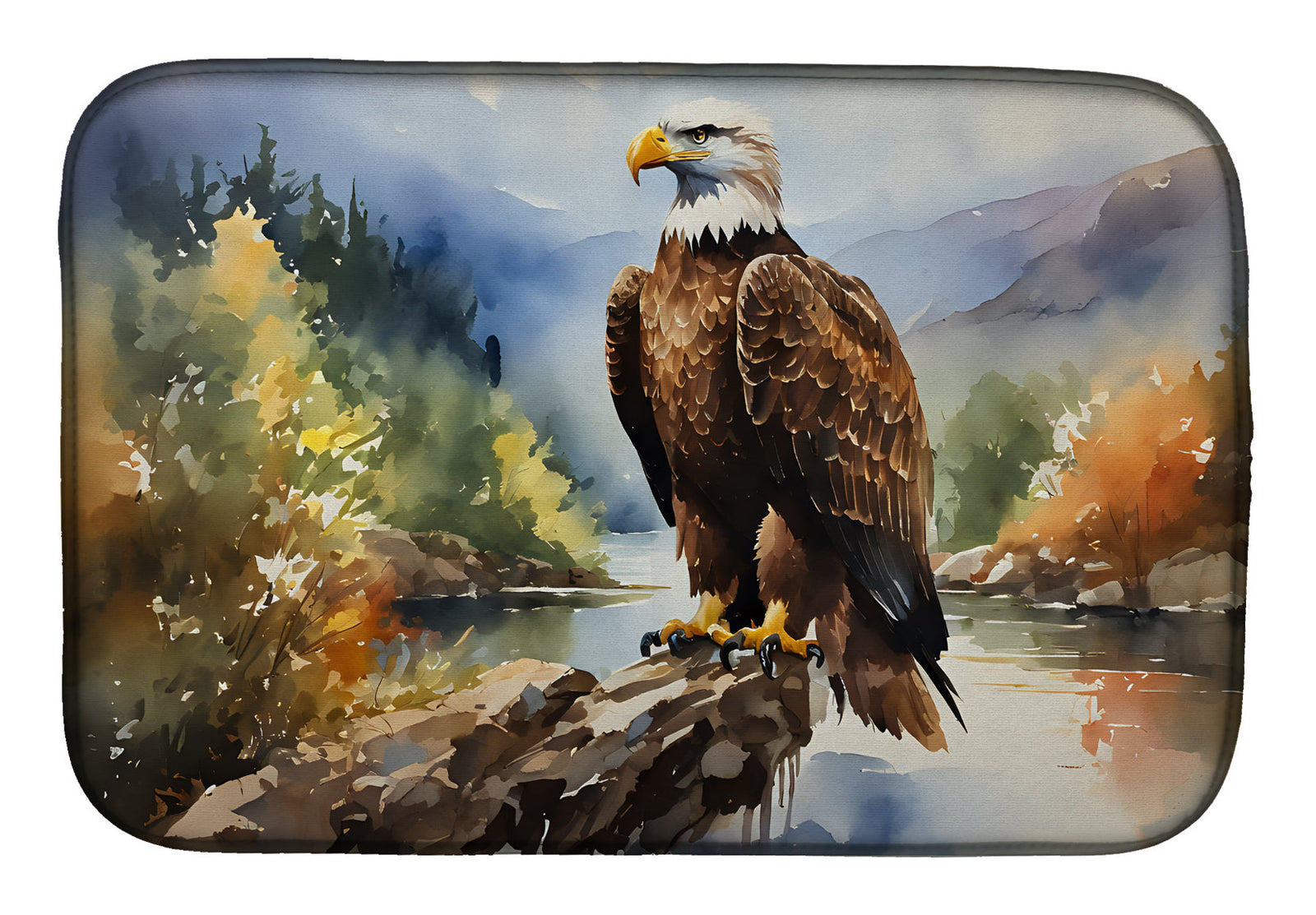 Caroline's Treasures Eagle Dish Drying Mat