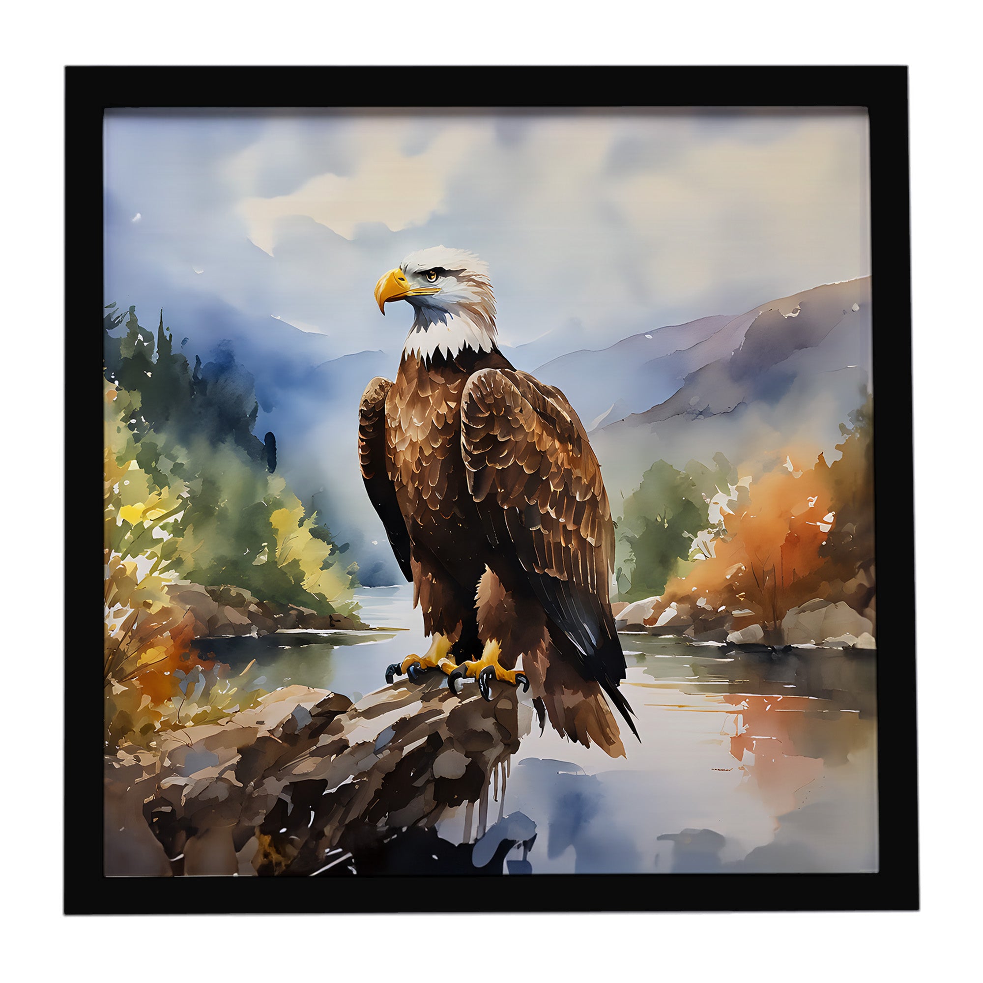 Caroline's Treasures Eagle Framed Metal Print