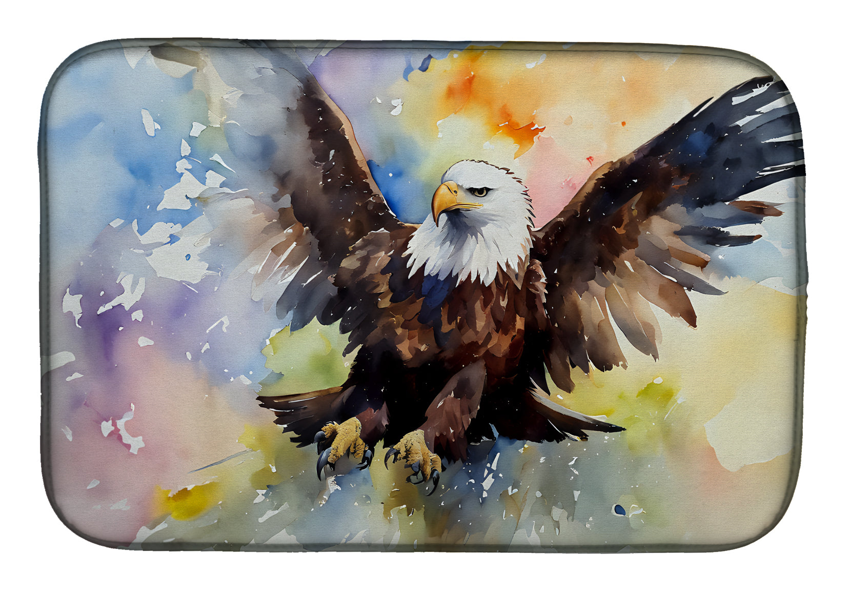 Caroline's Treasures Eagle Dish Drying Mat