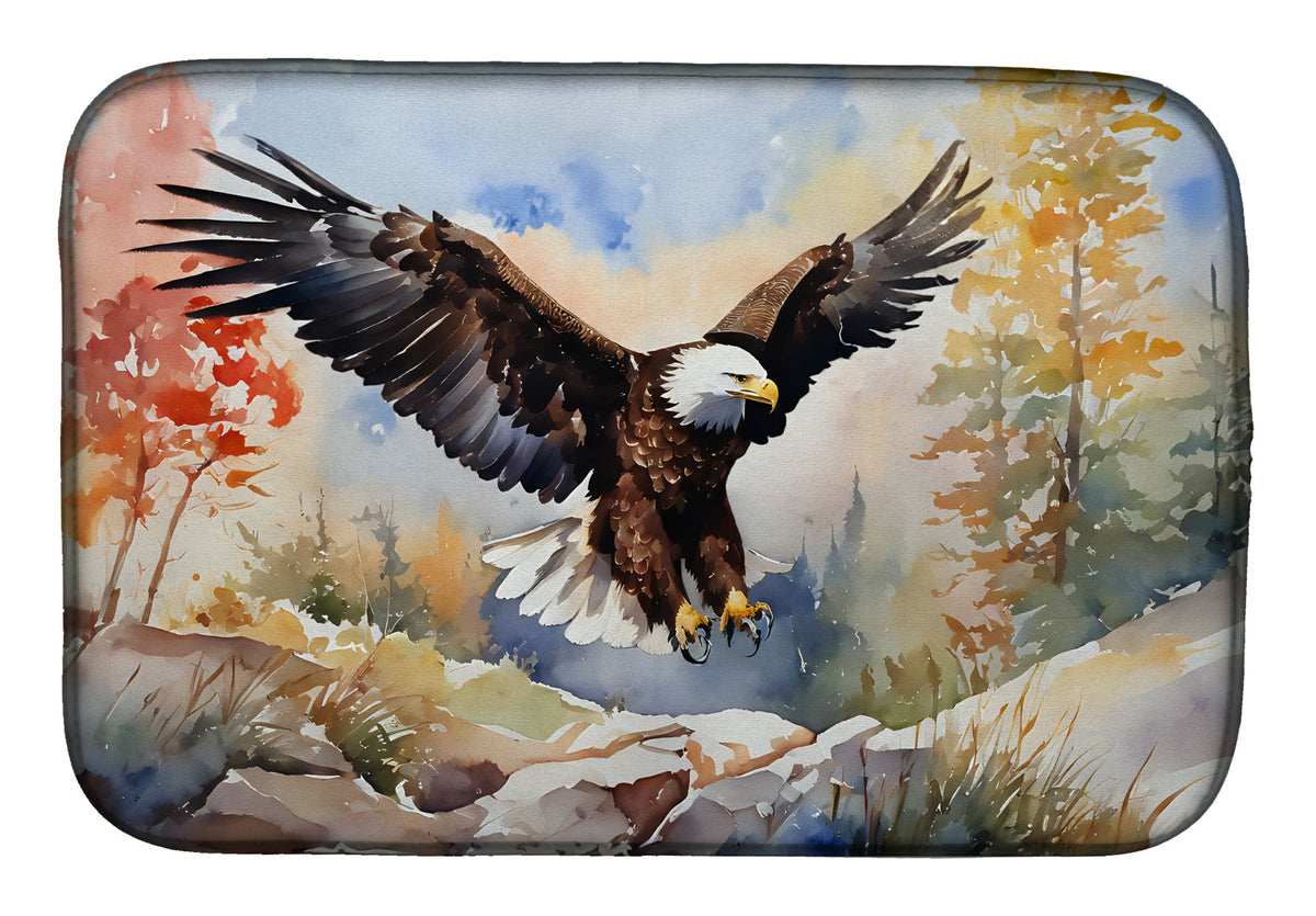 Caroline's Treasures Eagle Dish Drying Mat