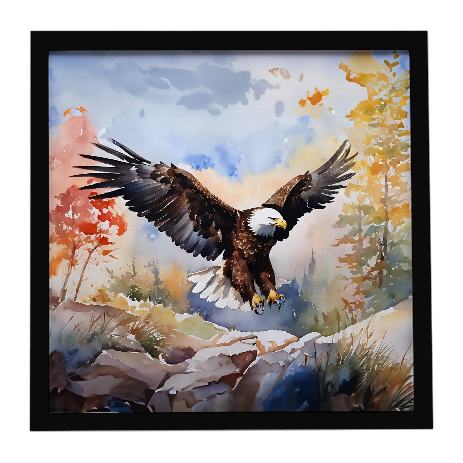 Caroline's Treasures Eagle Framed Metal Print