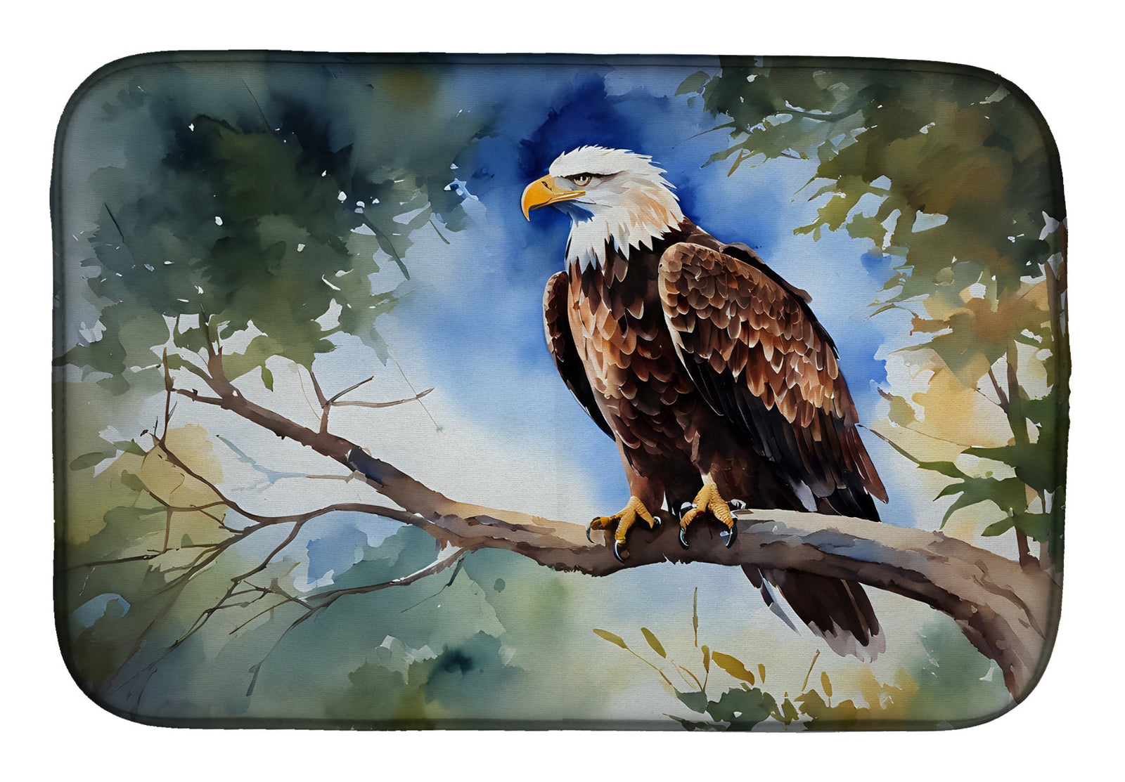 Caroline's Treasures Eagle Dish Drying Mat