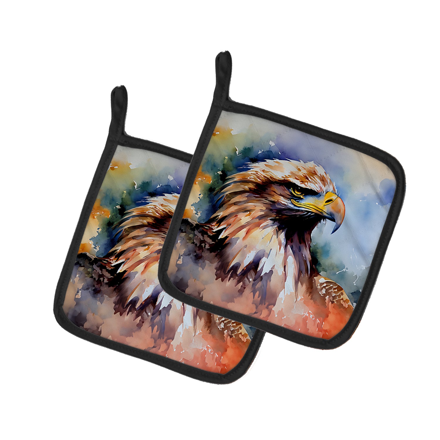 Caroline's Treasures Eagle Pot Holders - Set of 2 Decorative Kitchen Helpers | Made in the USA