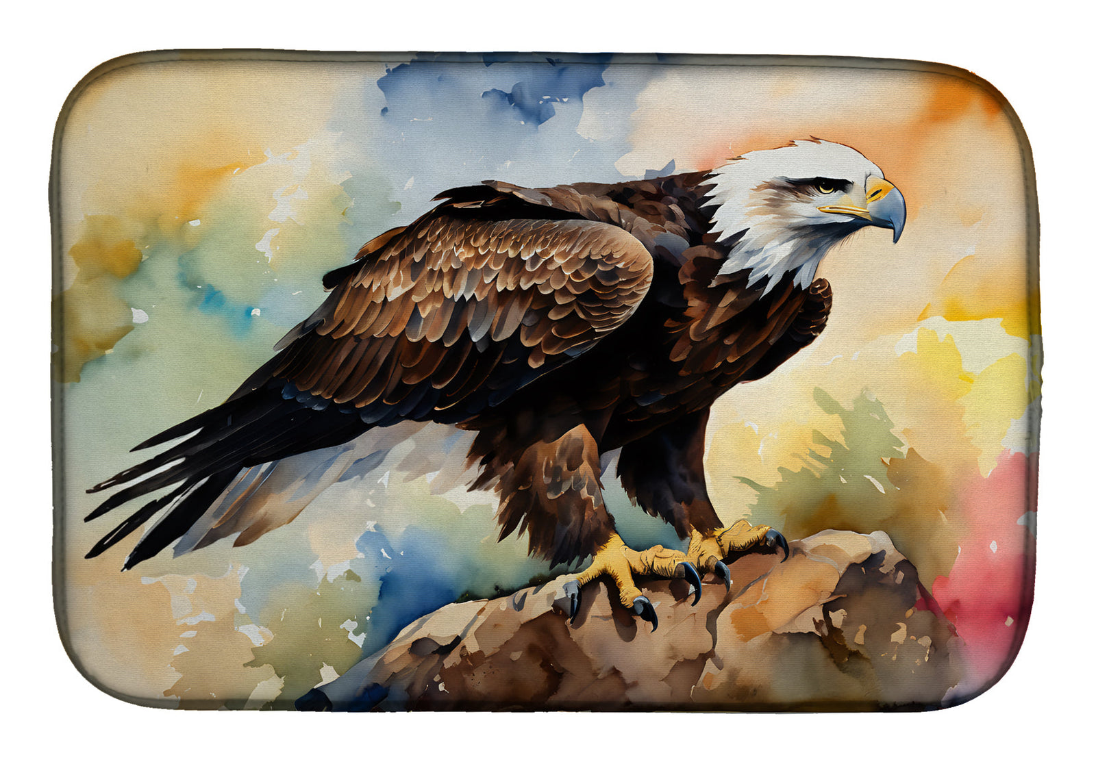 Caroline's Treasures Eagle Dish Drying Mat