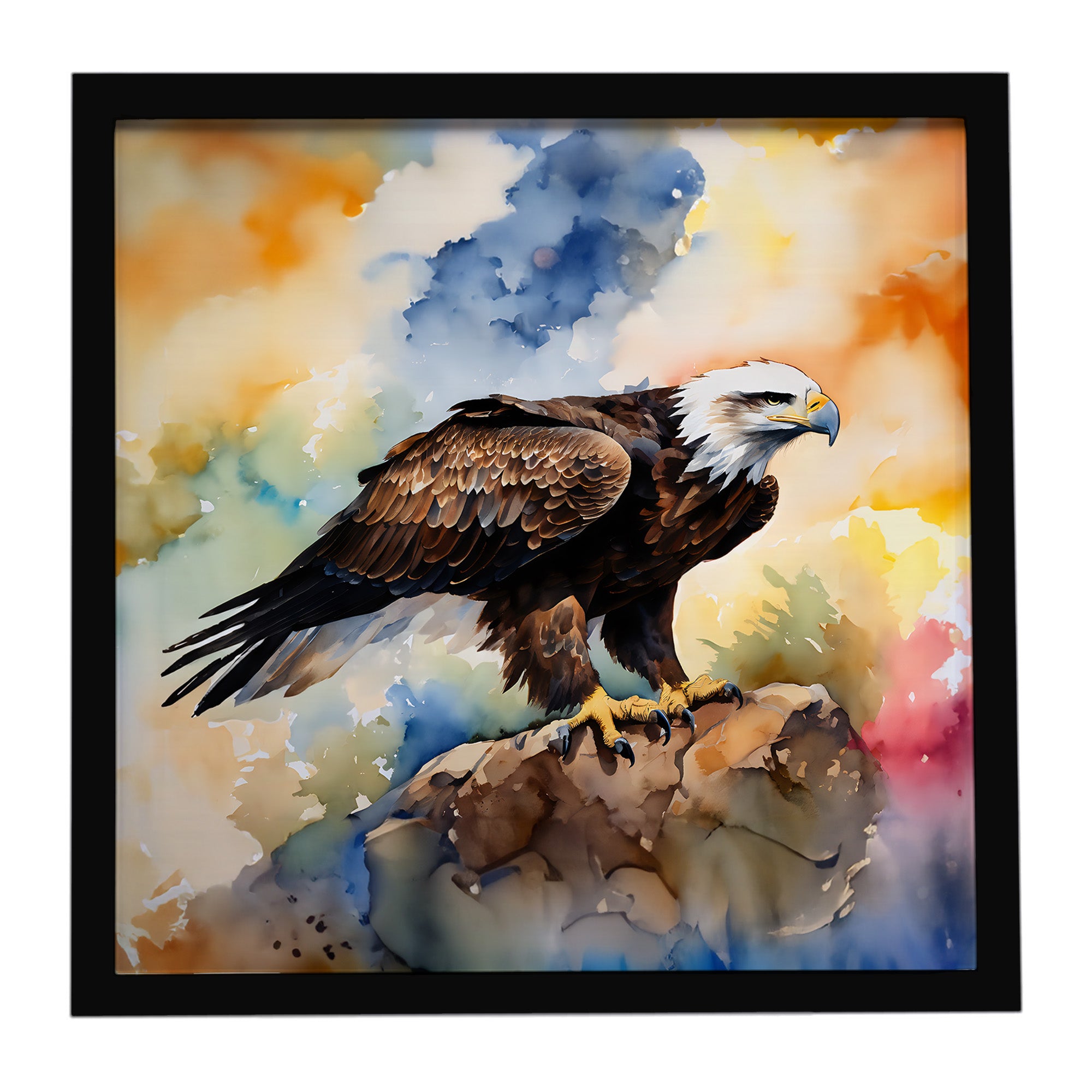 Caroline's Treasures Eagle Framed Metal Print