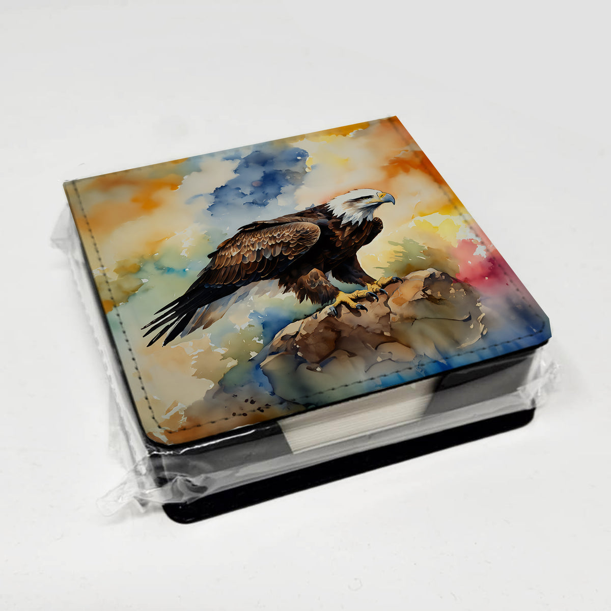 Caroline's Treasures Eagle PU Leather Note Paper Holder