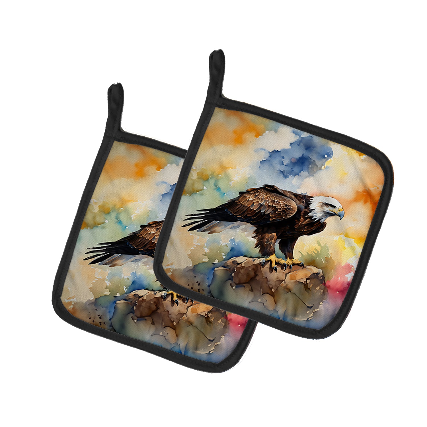Caroline's Treasures Eagle Pot Holders - Set of 2 Decorative Kitchen Helpers | Made in the USA