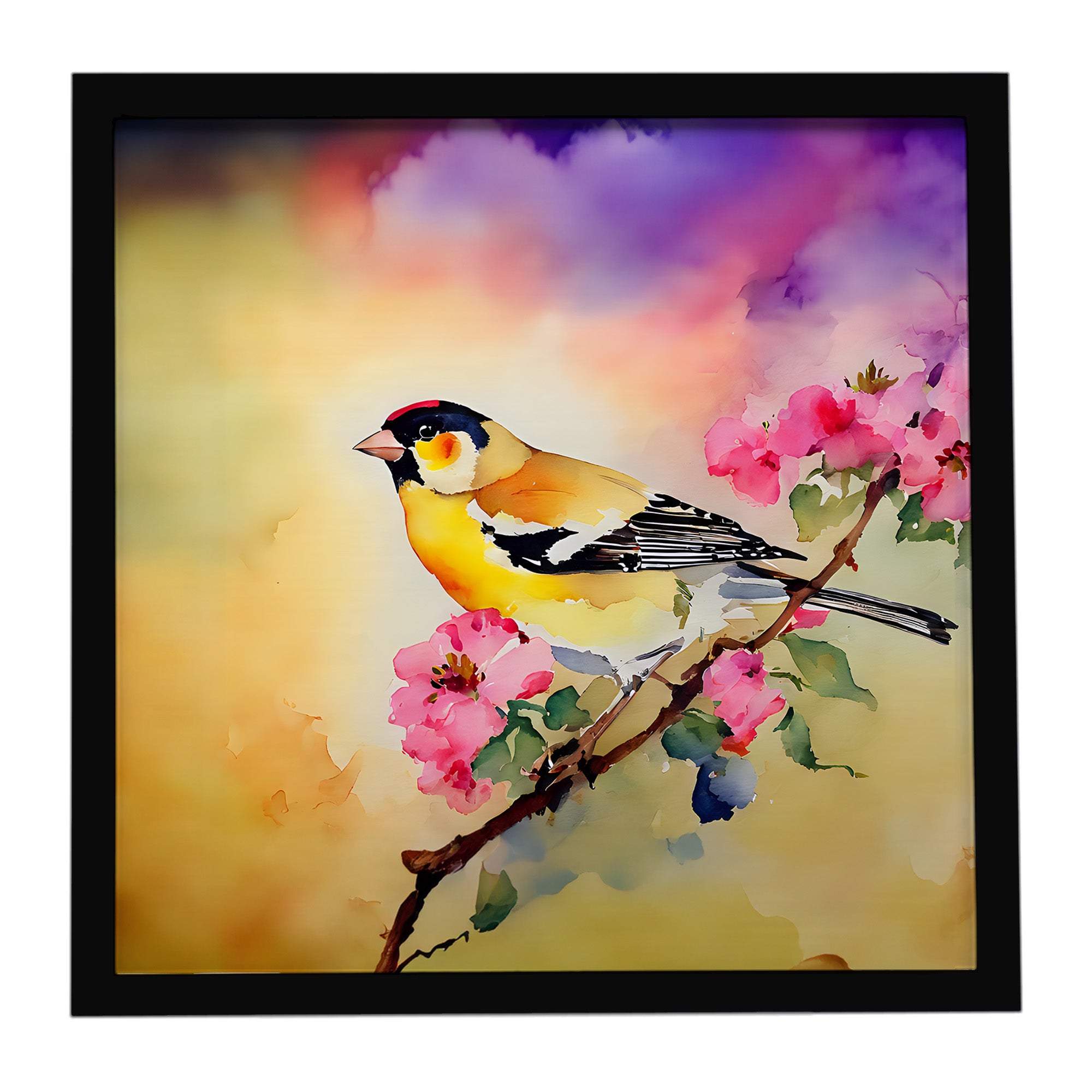 Caroline's Treasures Goldfinch Framed Metal Print