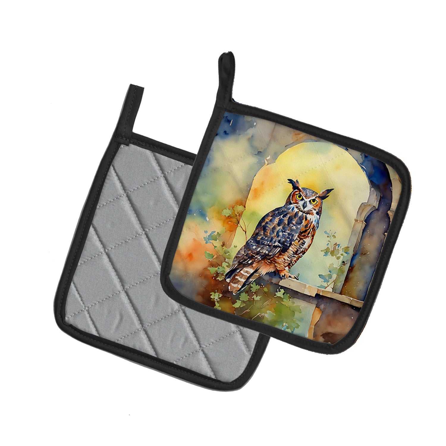 Buy this Great Horned Owl Pair of Pot Holders