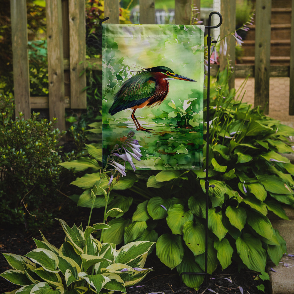 Caroline's Treasures Green Heron Garden Flag – Outdoor Decorative Yard Flag