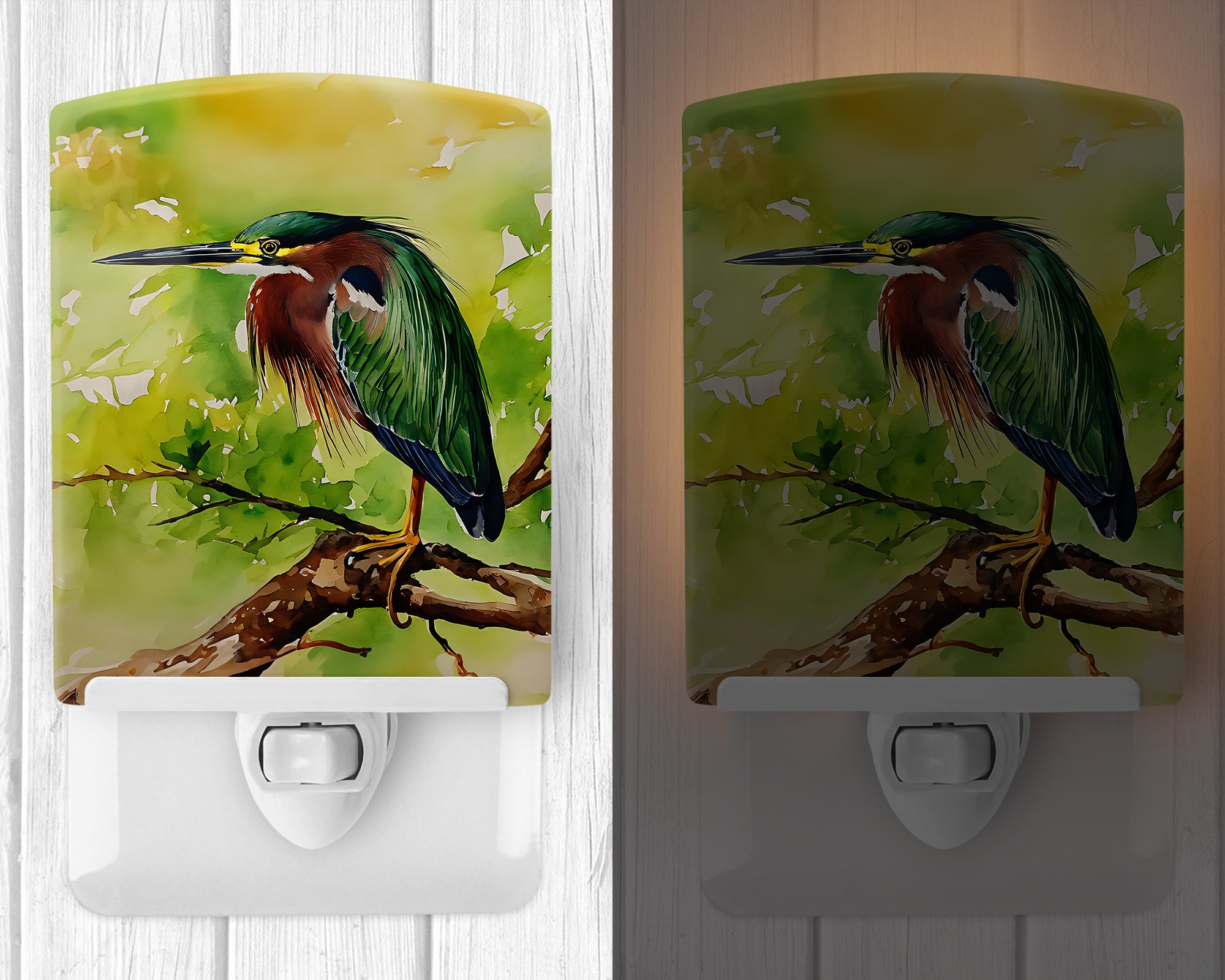 Buy this Green Heron Ceramic Night Light