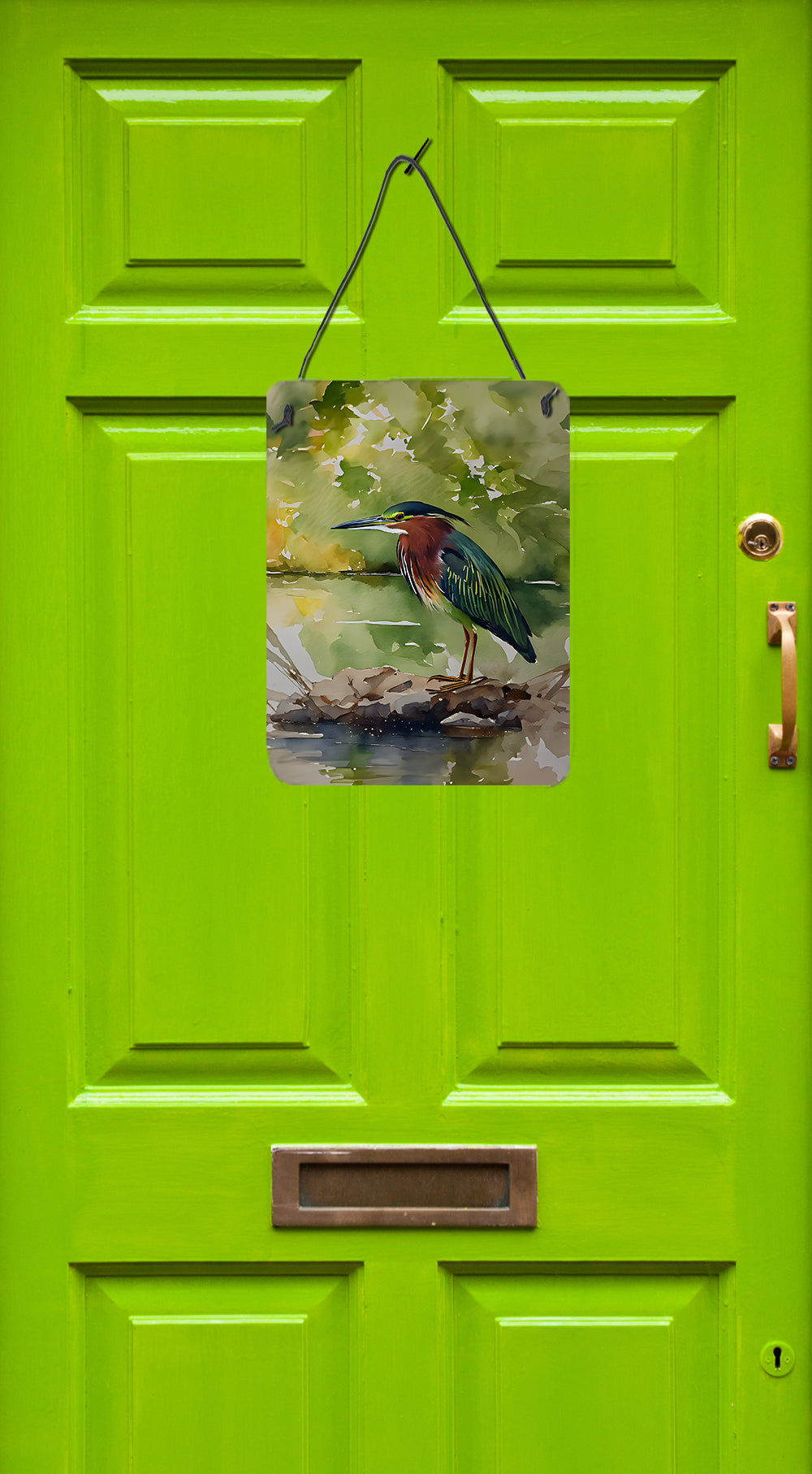 Caroline's Treasures Green Heron Wall or Door Hanging Prints